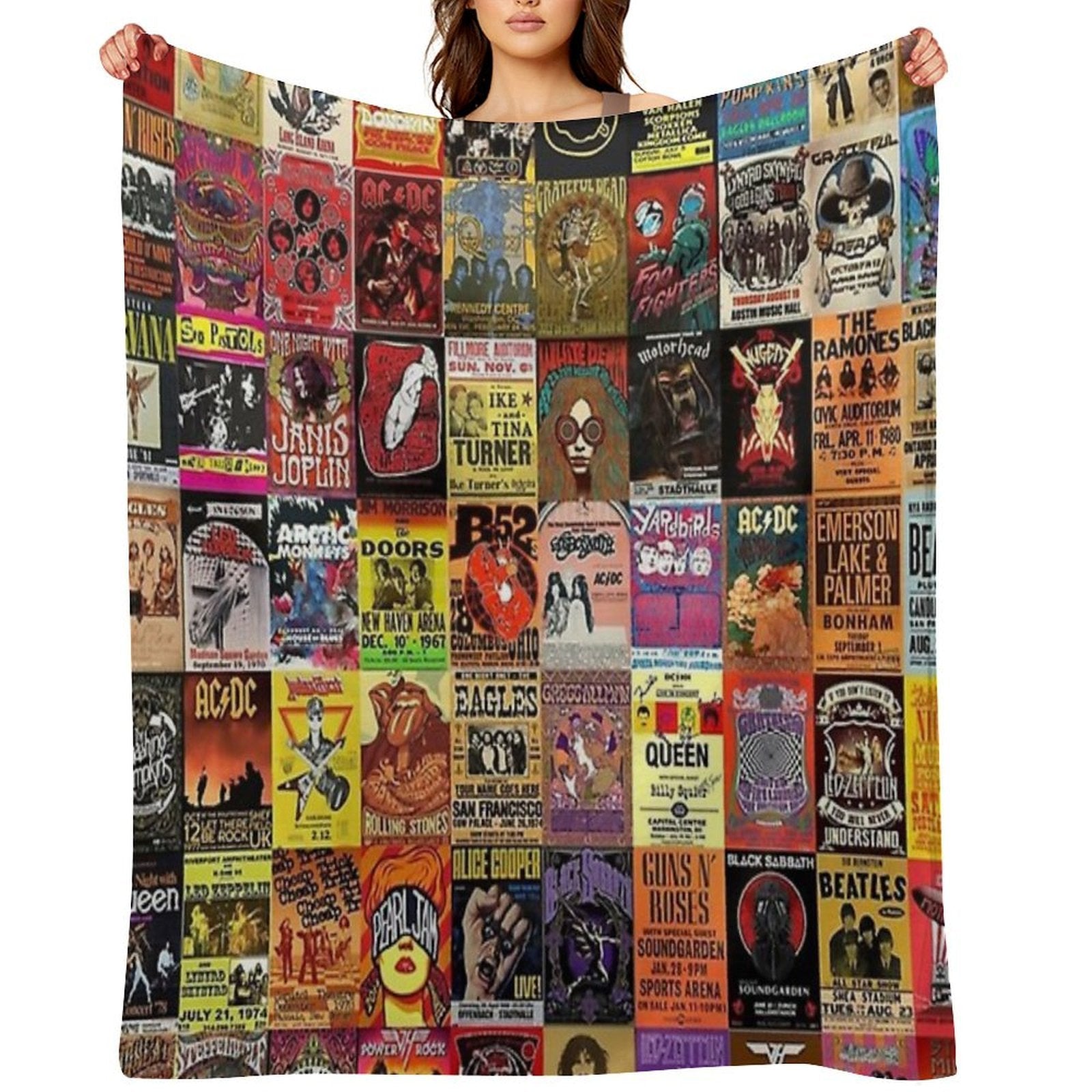 Rock Band Gift-ready Throw Blanket