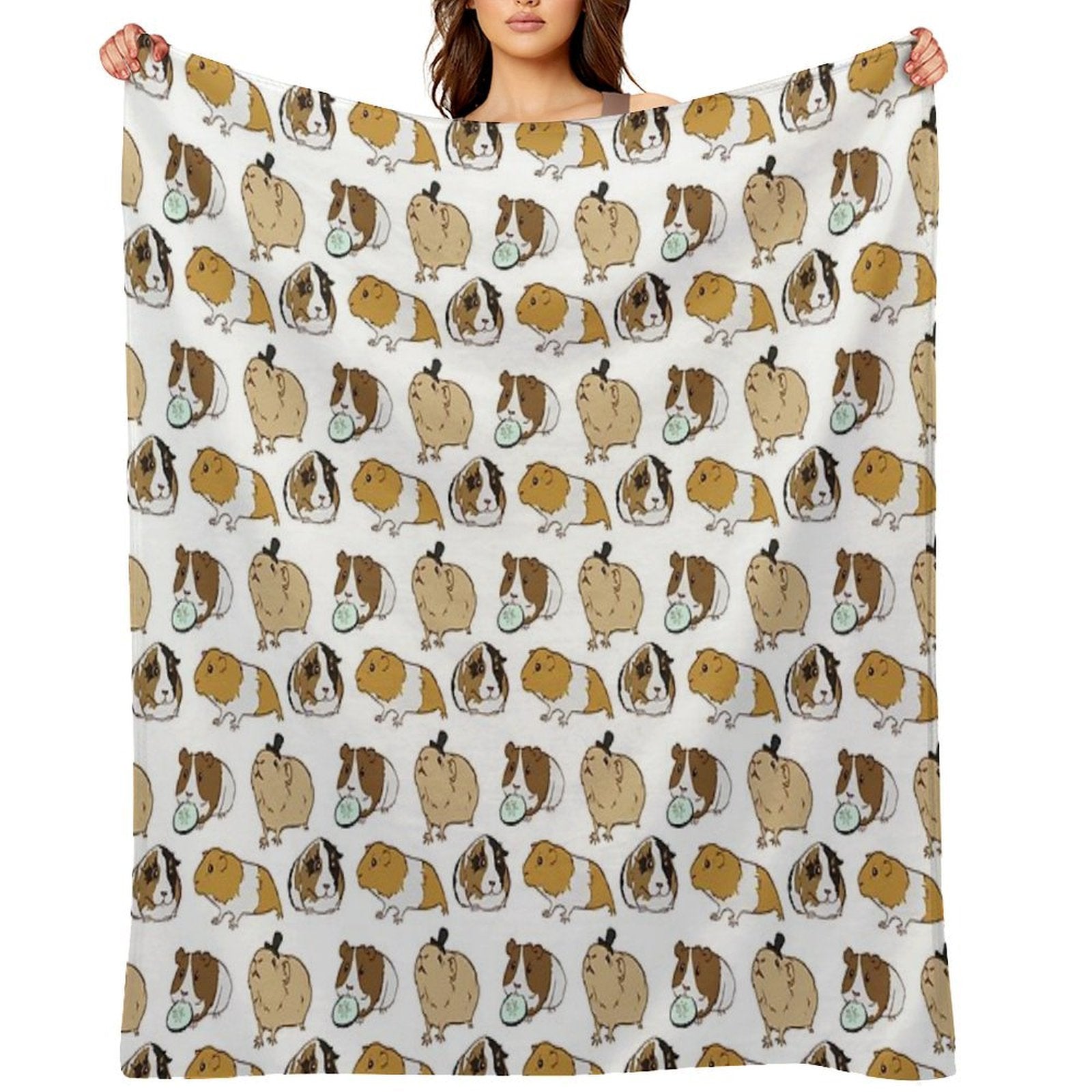 Guinea Pigs Pattern Gift-ready Throw Blanket