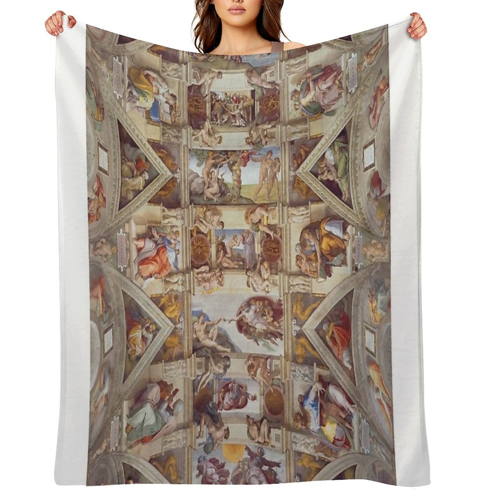 Sistine Chapel Ceiling Velvety-soft Throw Blanket