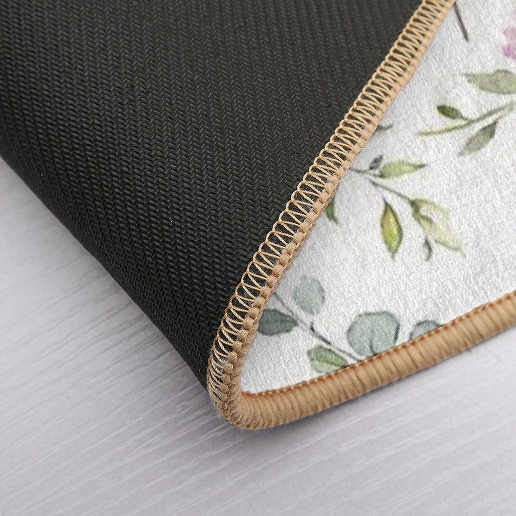 Blue Floral Print  Absorbent Bath Mat