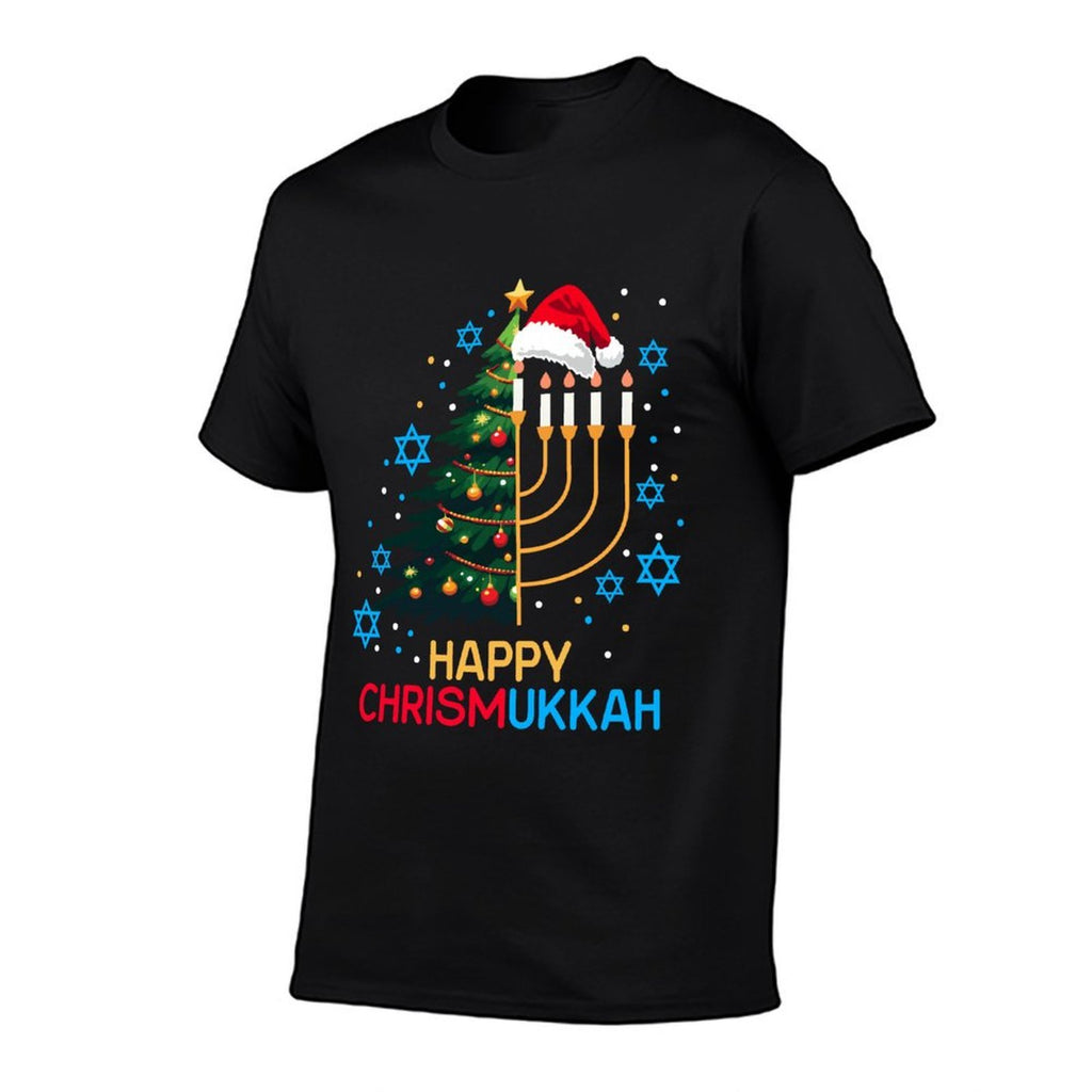 Happy Christmukkah Merry Christmas Hanukkah Jewish Festival  Easy-care T-Shirt