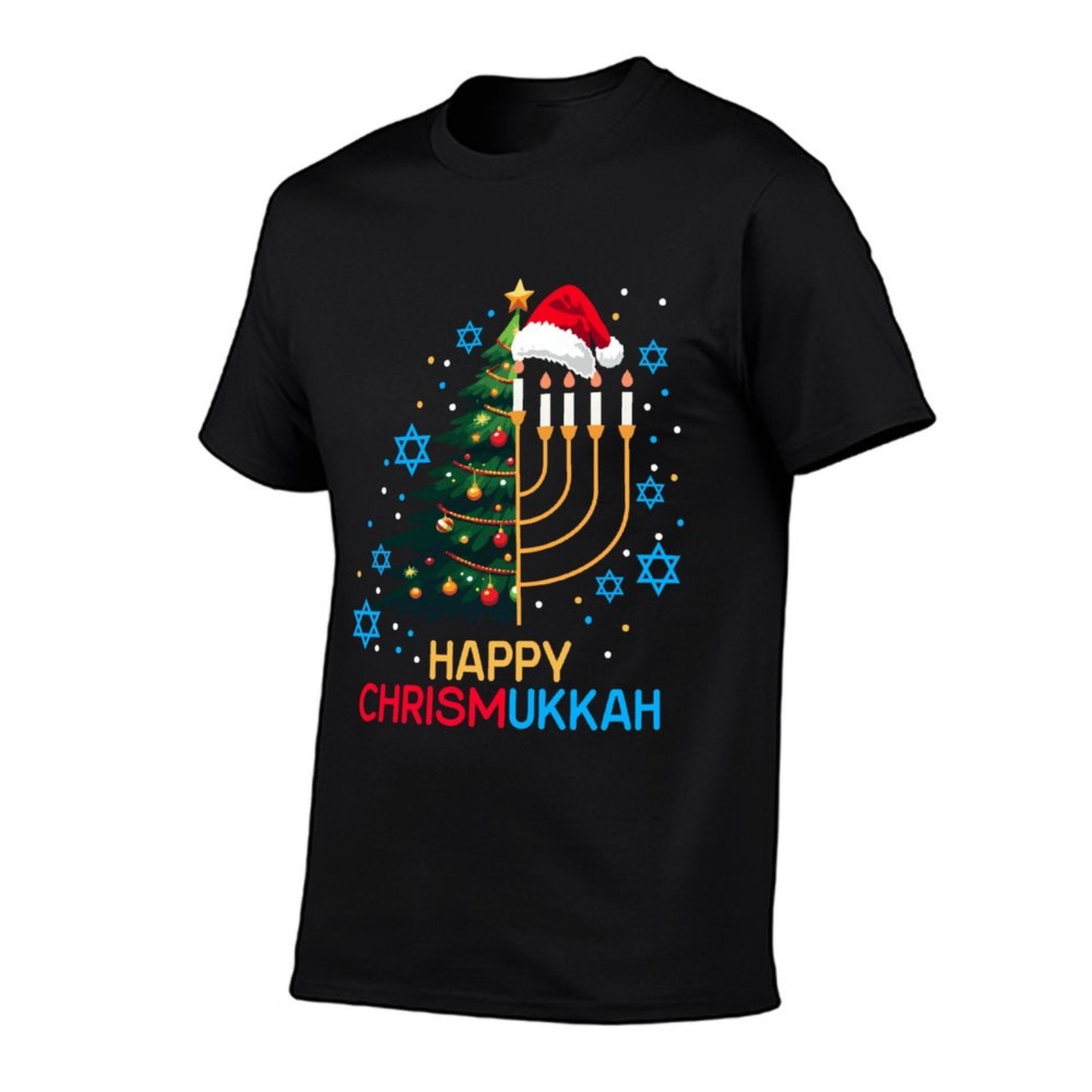 Happy Christmukkah Merry Christmas Hanukkah Jewish Festival  Easy-care T-Shirt