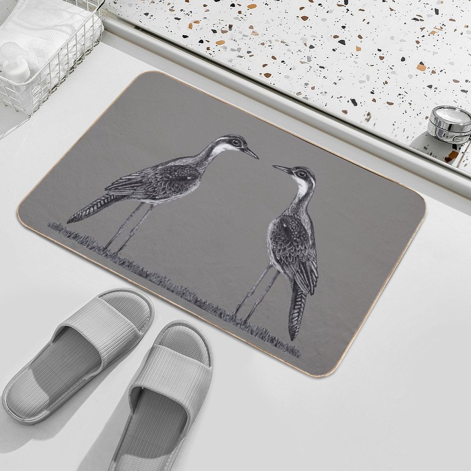 Bush Stone-Curlew  Dirt-Trapping Bath Mat
