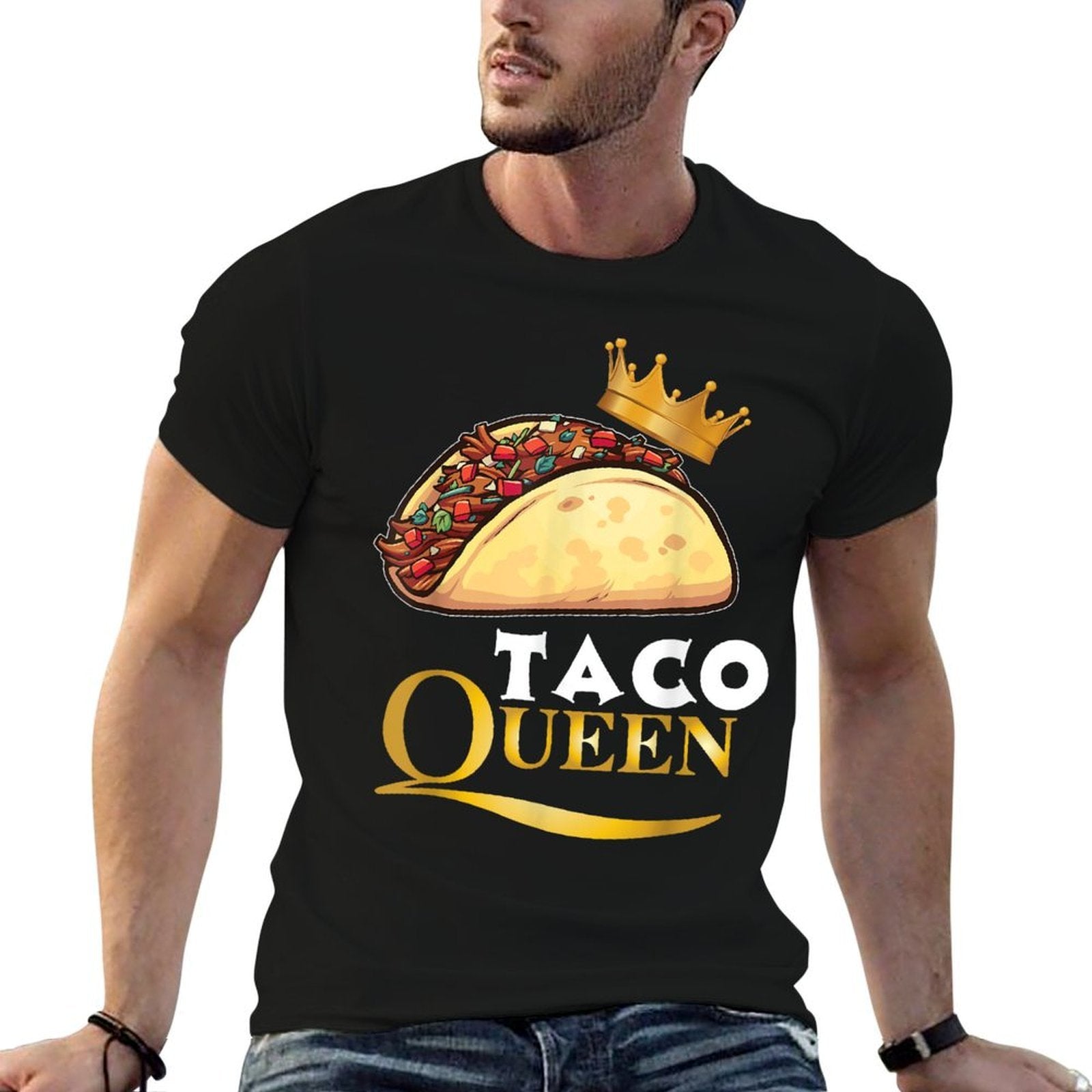 Taco Queen Tshirt For Women Tacos Mexican Food  Wrinkle-resistant T-Shirt
