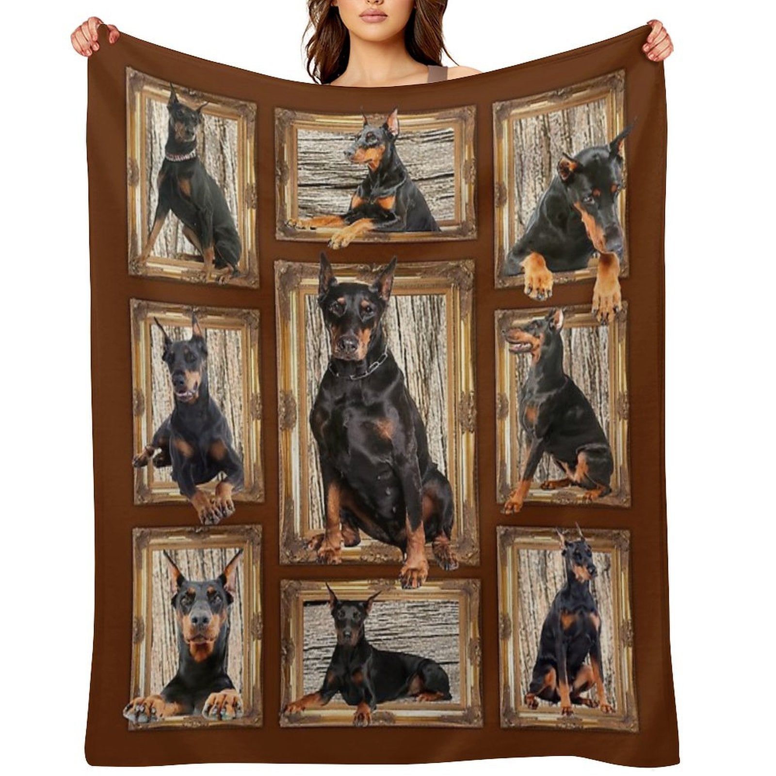 Doberman Pinscher Dobermann Dog Lightweight Throw Blanket