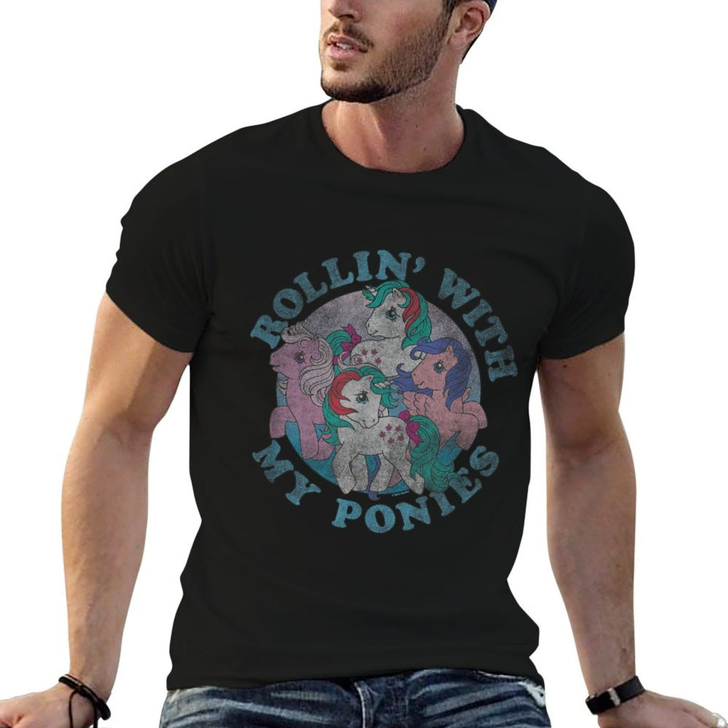 My Little Pony Retro Rollin' With My Ponies Classic Group  Wrinkle-resistant T-Shirt