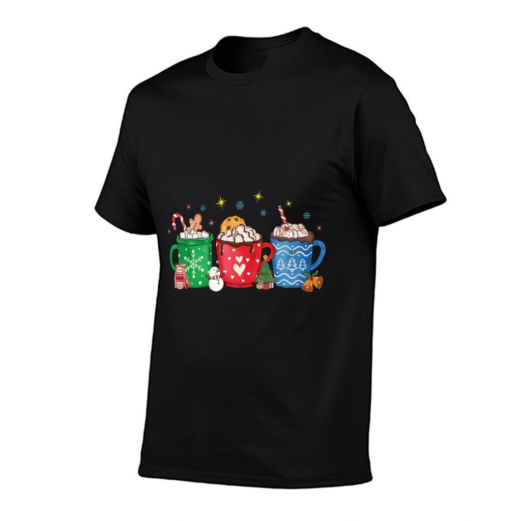Christmas Hot Chocolate Cup Peppermint Mocha  Cotton T-Shirt