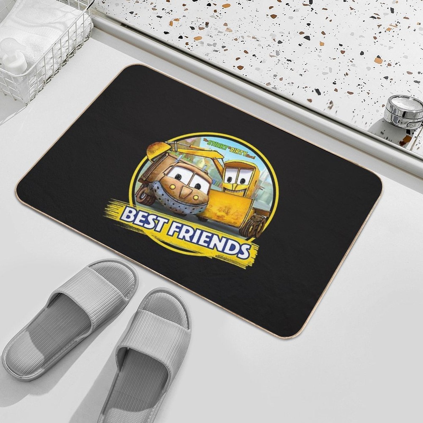 Kids The Stinky And Dirty Show - Best Friends  Non-Slip Bath Mat