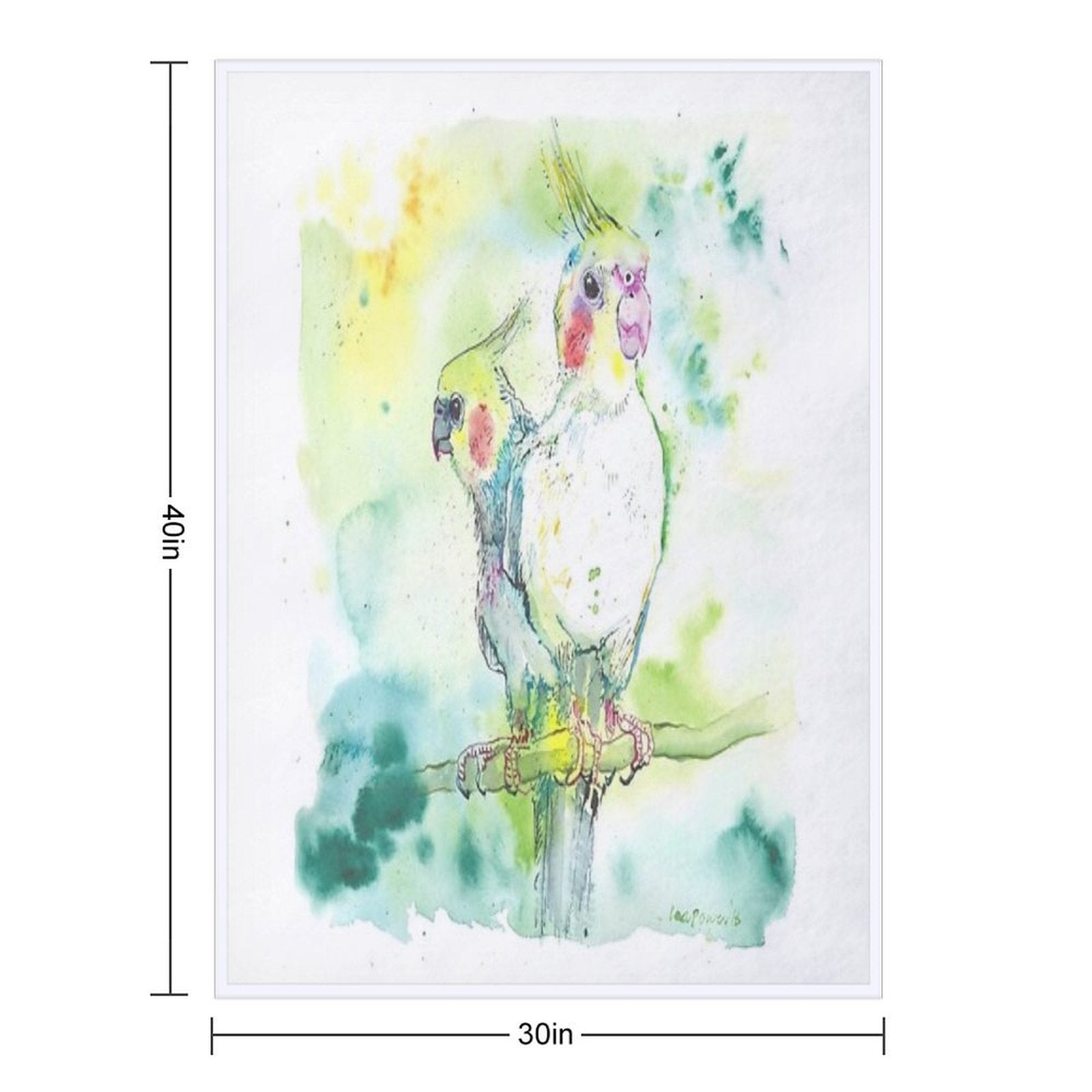 Cockatiel Pairing Comfort Throw Blanket