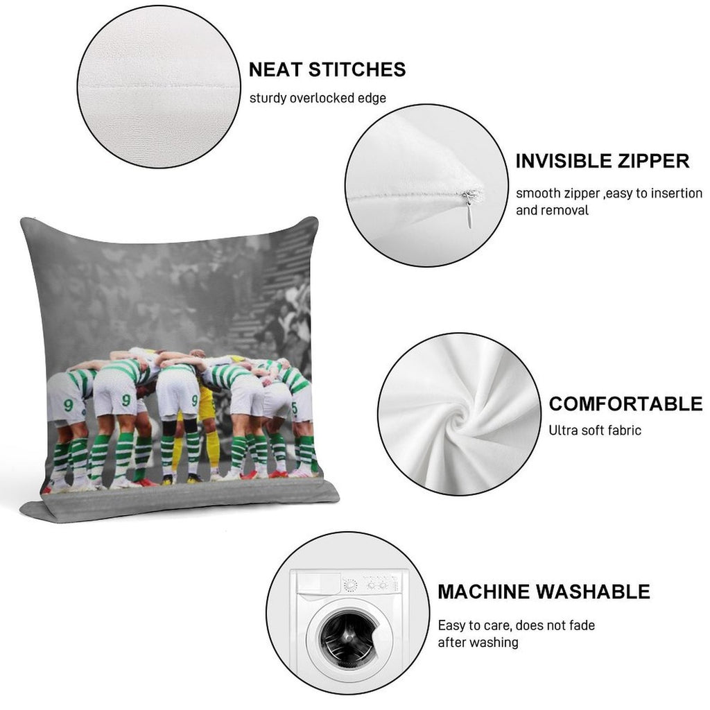 Celtic Fc Huddle Soft Style Accent Throw Pillow