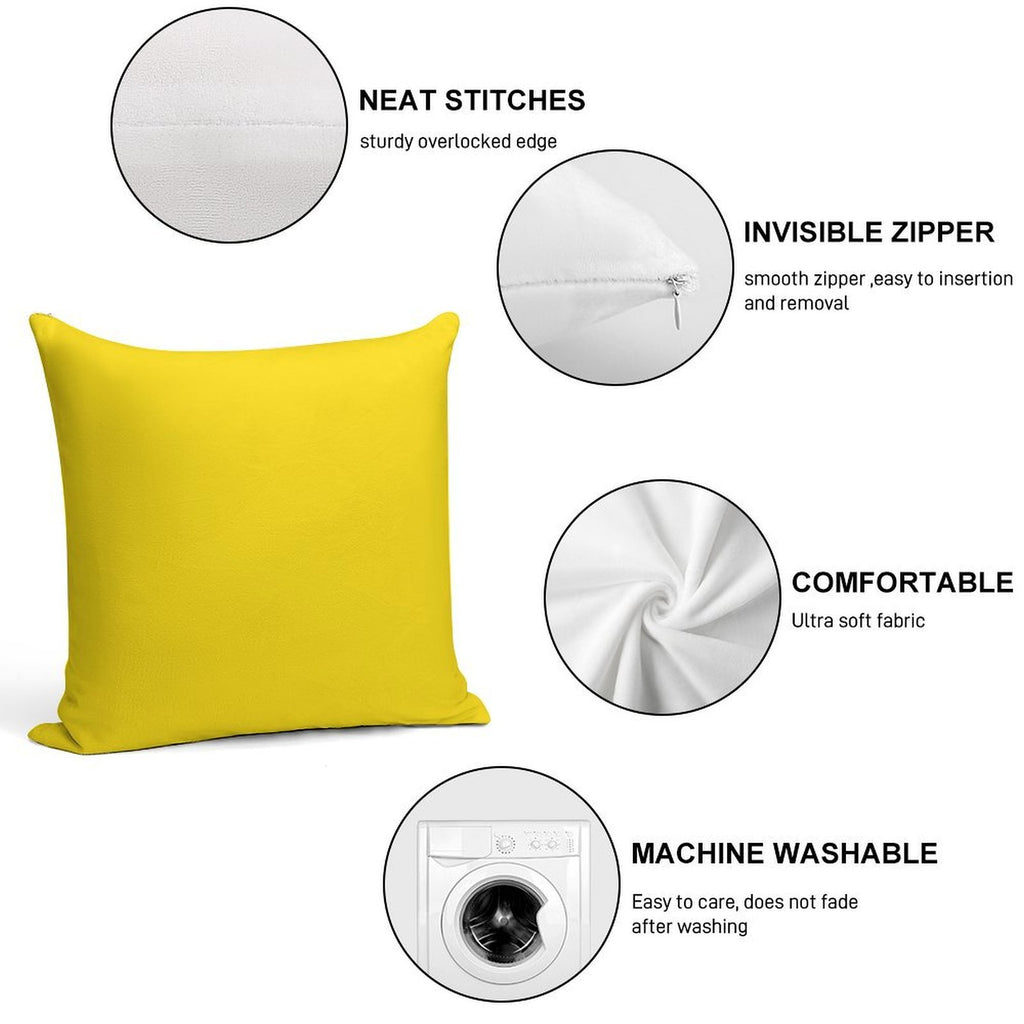 Preppy Summer Happy Sunflower Pastel Lemon Yellow Soft Style Accent Throw Pillow