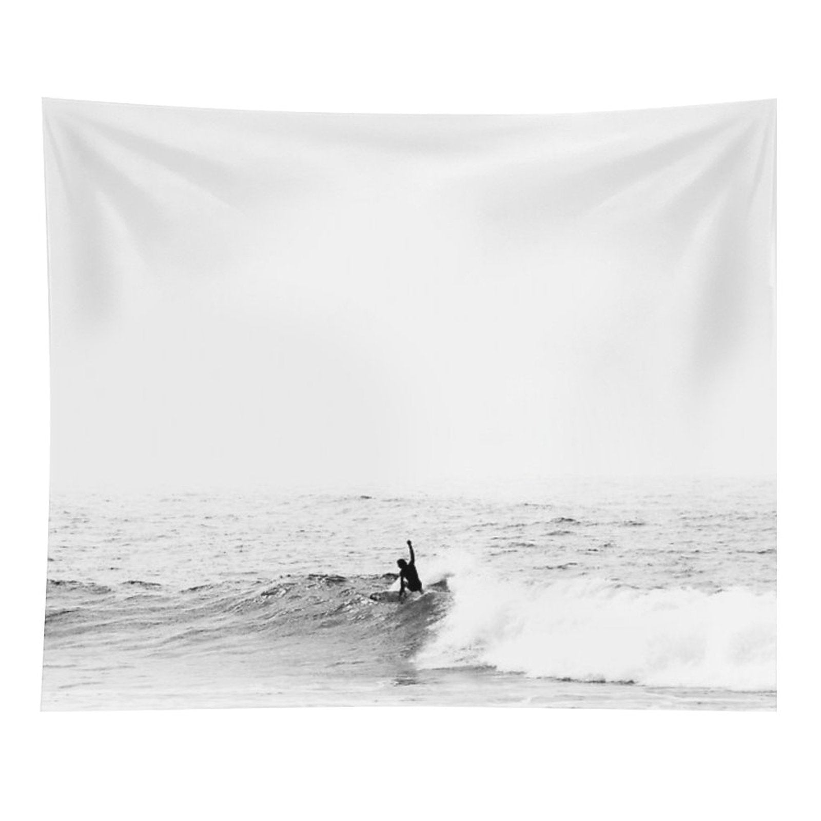 Surfer on Wave in Open Ocean Tapestry