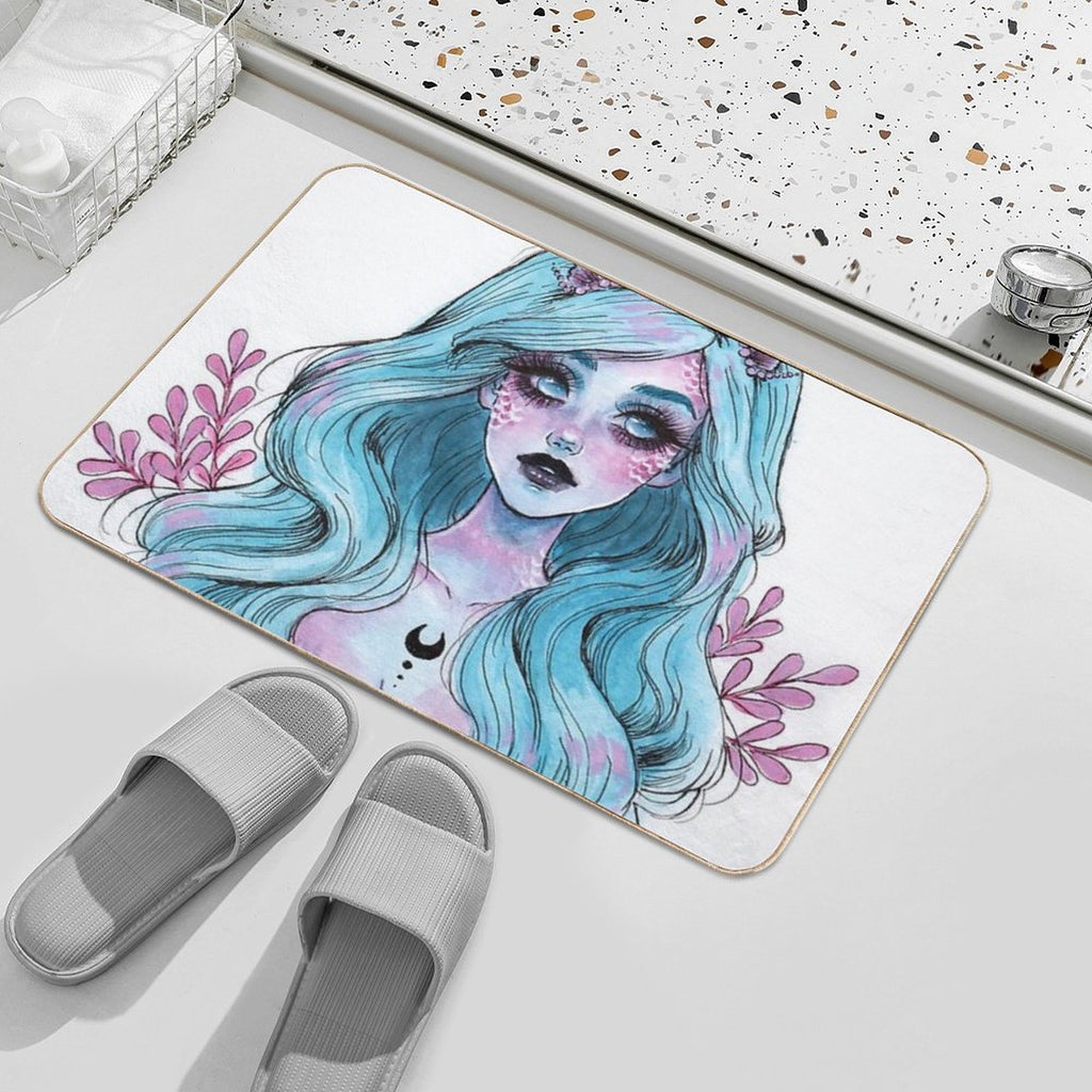 Pearlescent Mermaid  Easy To Clean Bath Mat