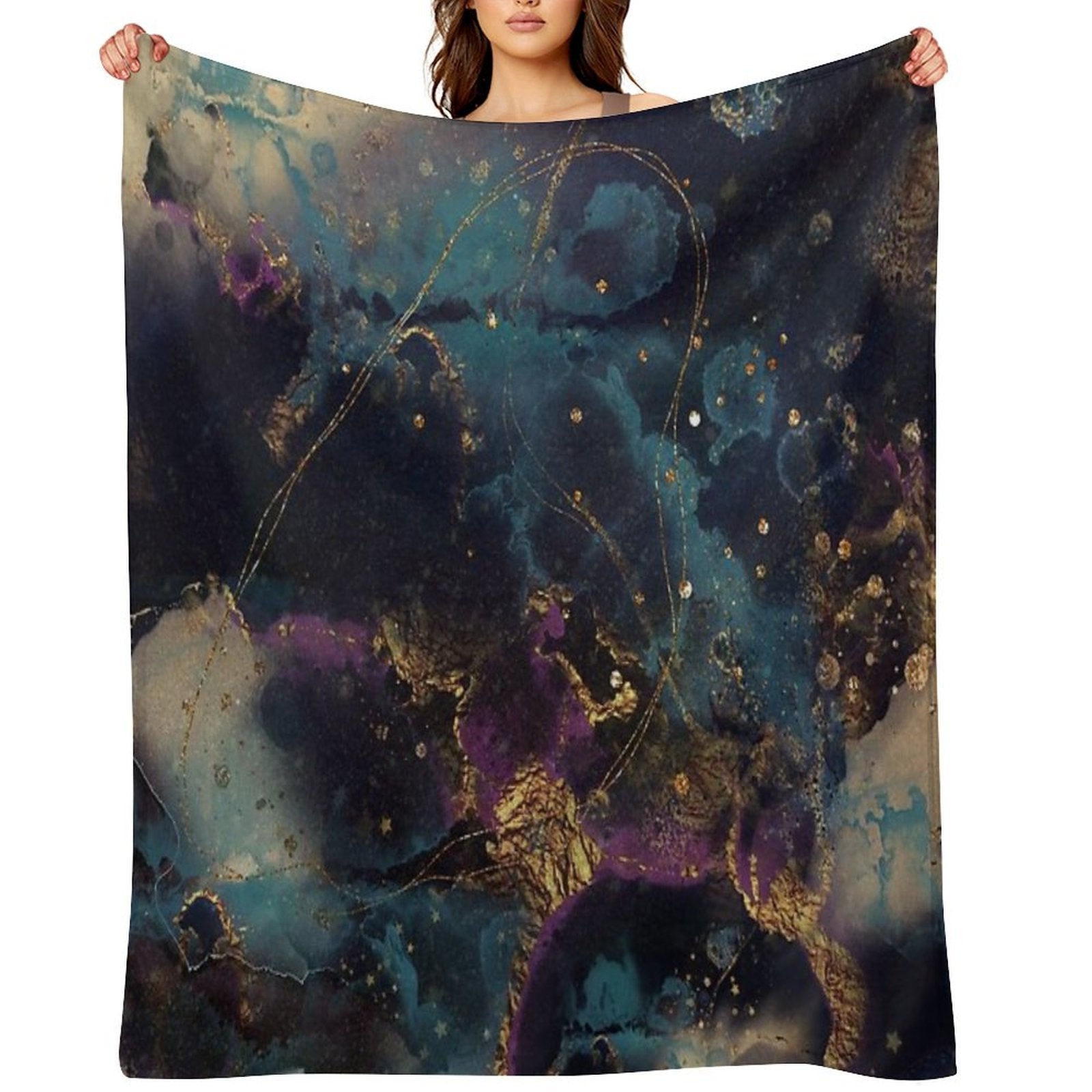 Abstract Stardust Galaxy Anti-pilling Throw Blanket