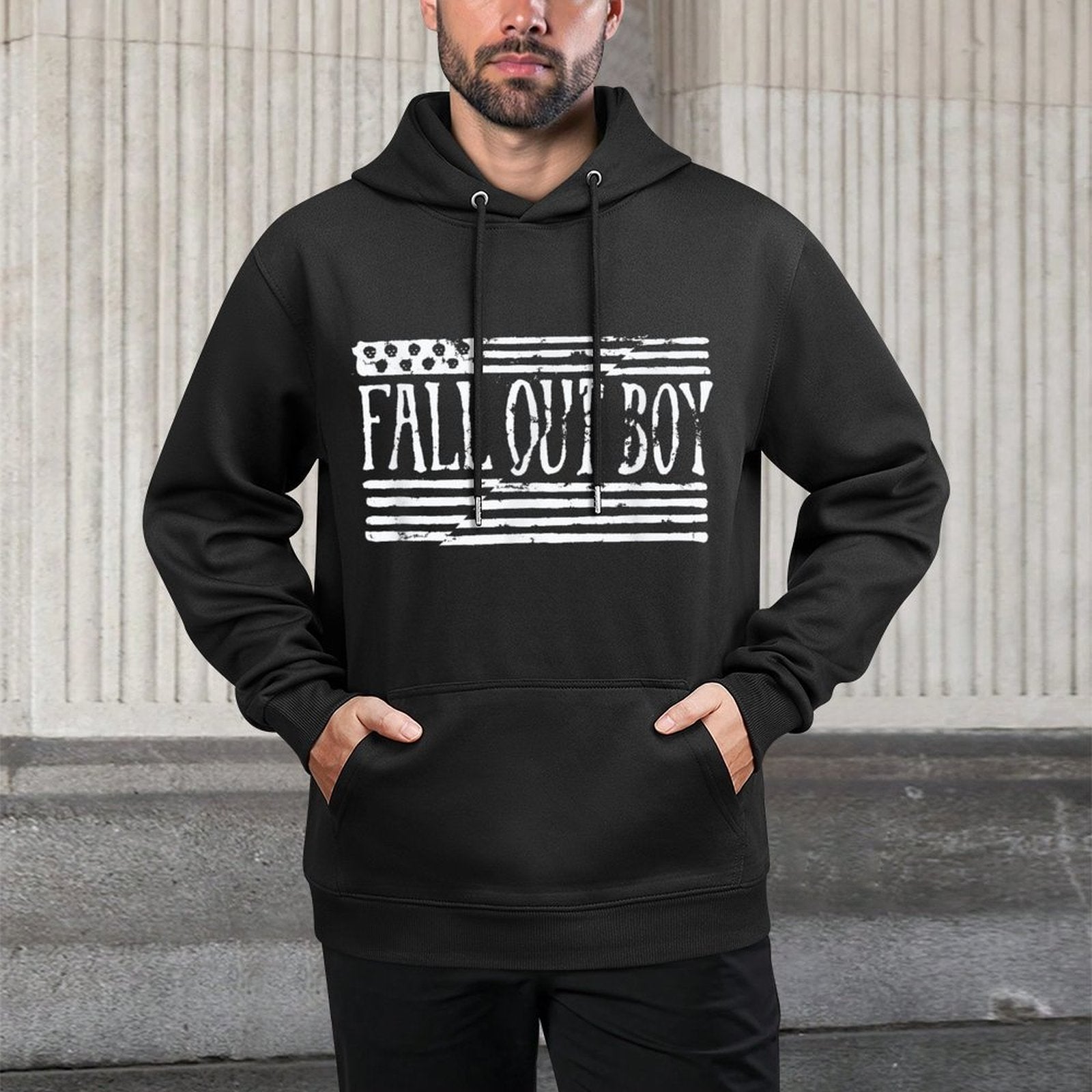 Fall Out Boy - Split Durable Construction Hoodie