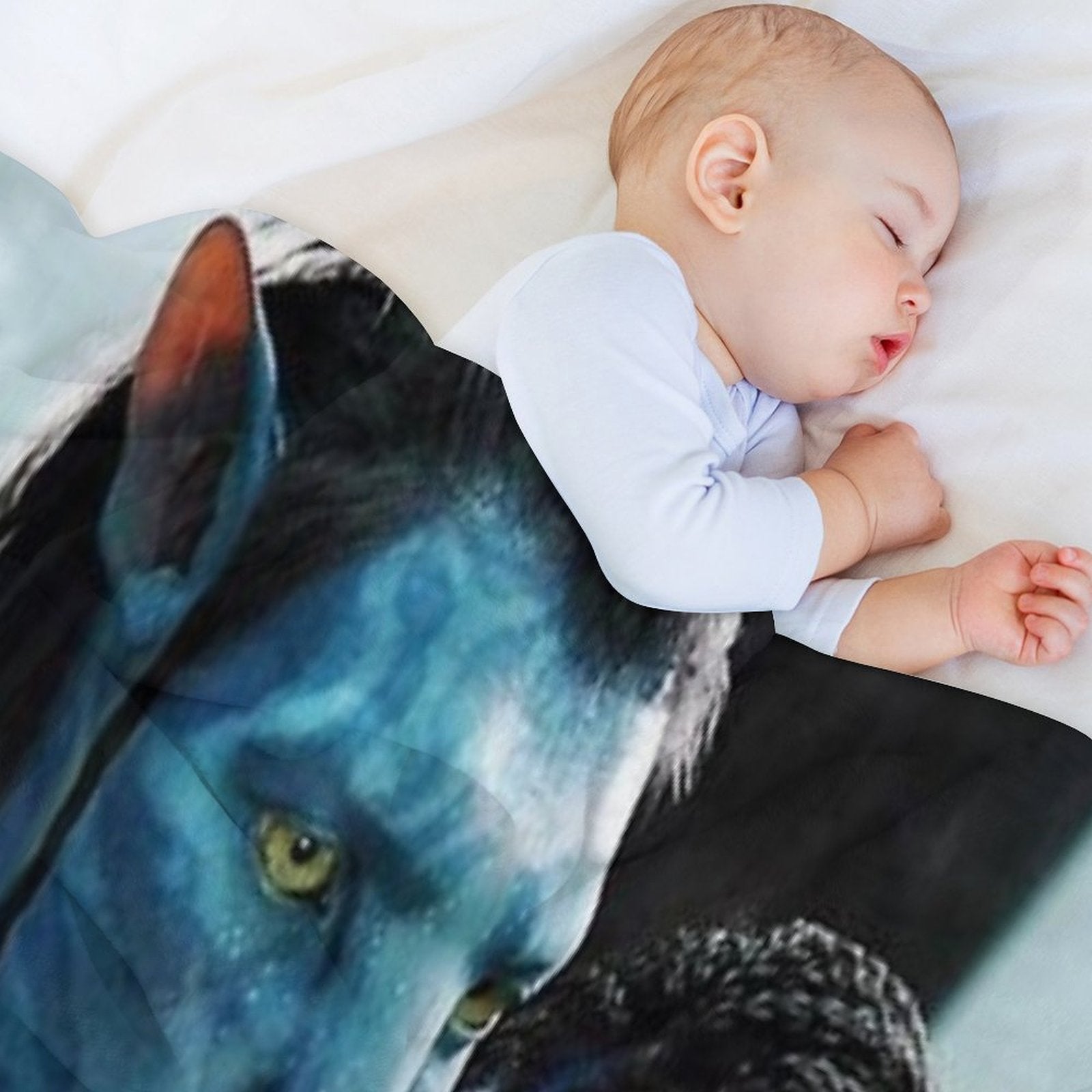 Blue Couple Avatar Quick-dry Throw Blanket