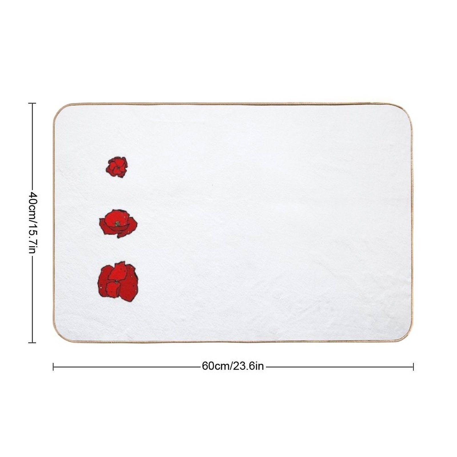 Poppies, Poppies, Poppies!  High-Traffic Bath Mat