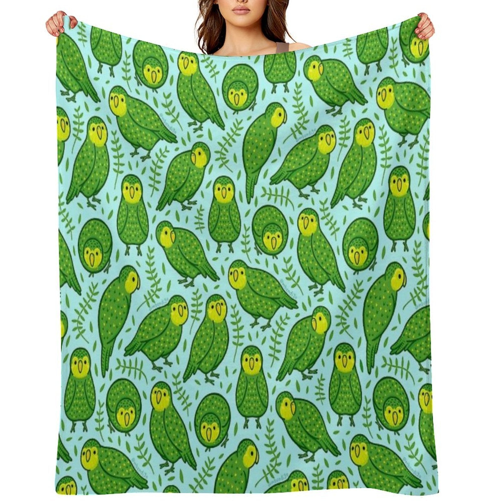 Kakapo Velvety-soft Throw Blanket