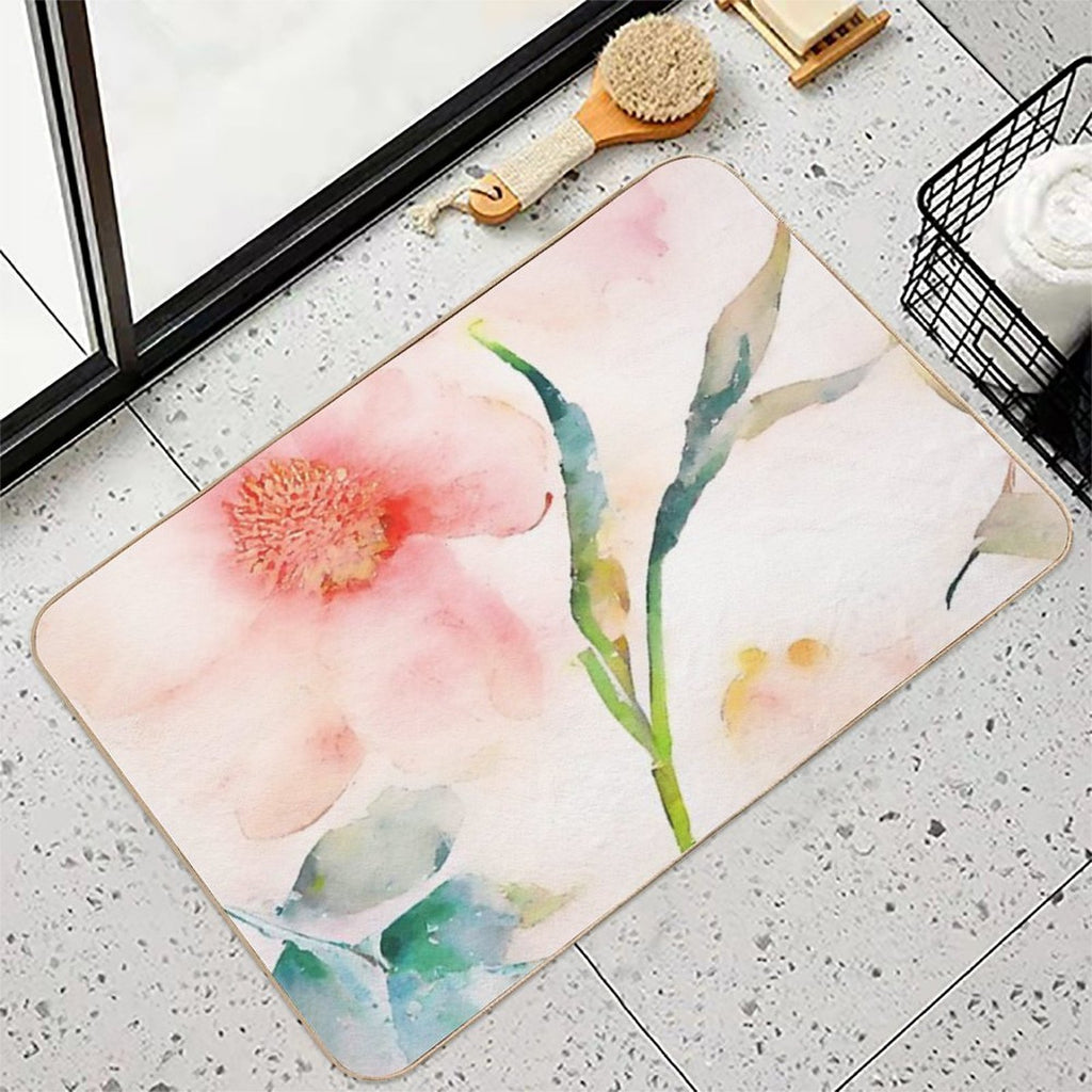 Vintage Floral Painting #1  Pet-Safe Bath Mat
