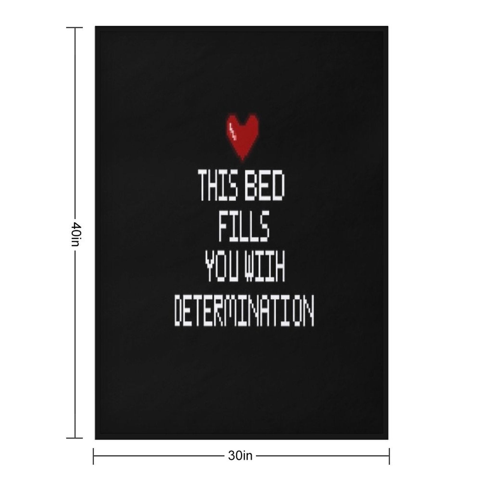 Frisk's Heart Compact Throw Blanket