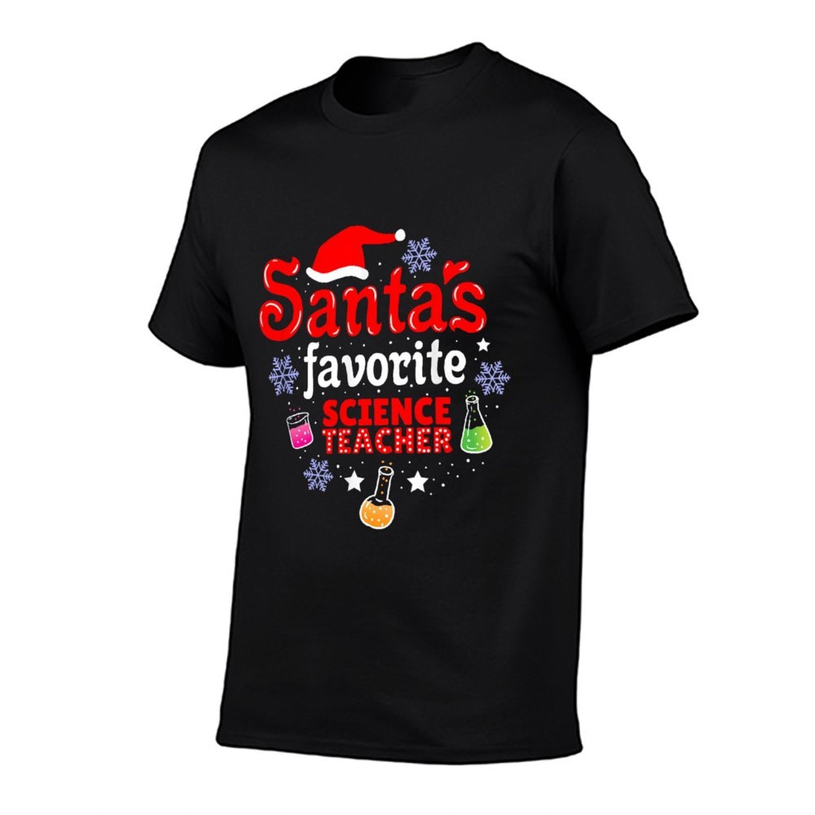 Santas Favorite Science Teacher Christmas  Trendy Pattern T-Shirt