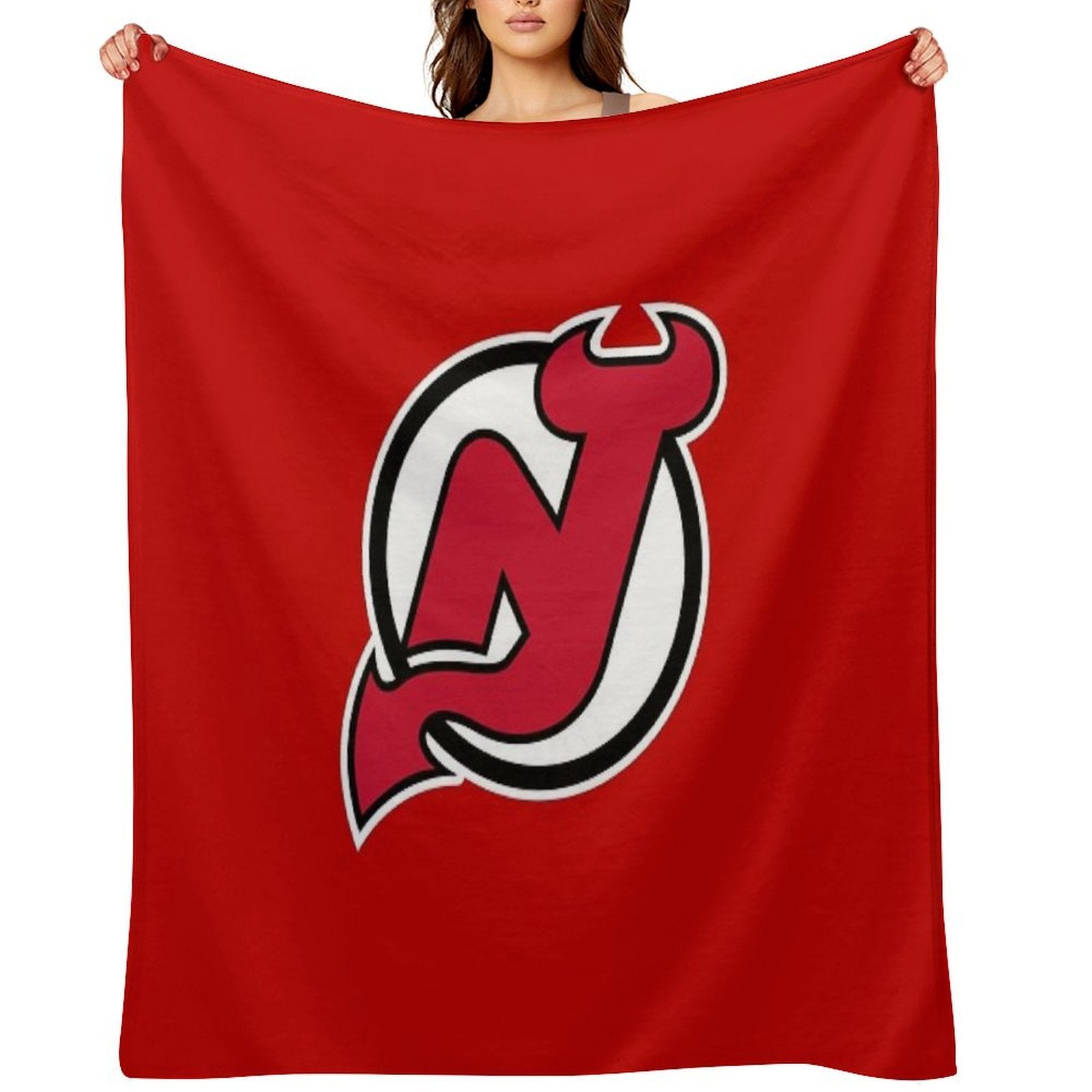 Devils Logo Plush Throw Blanket
