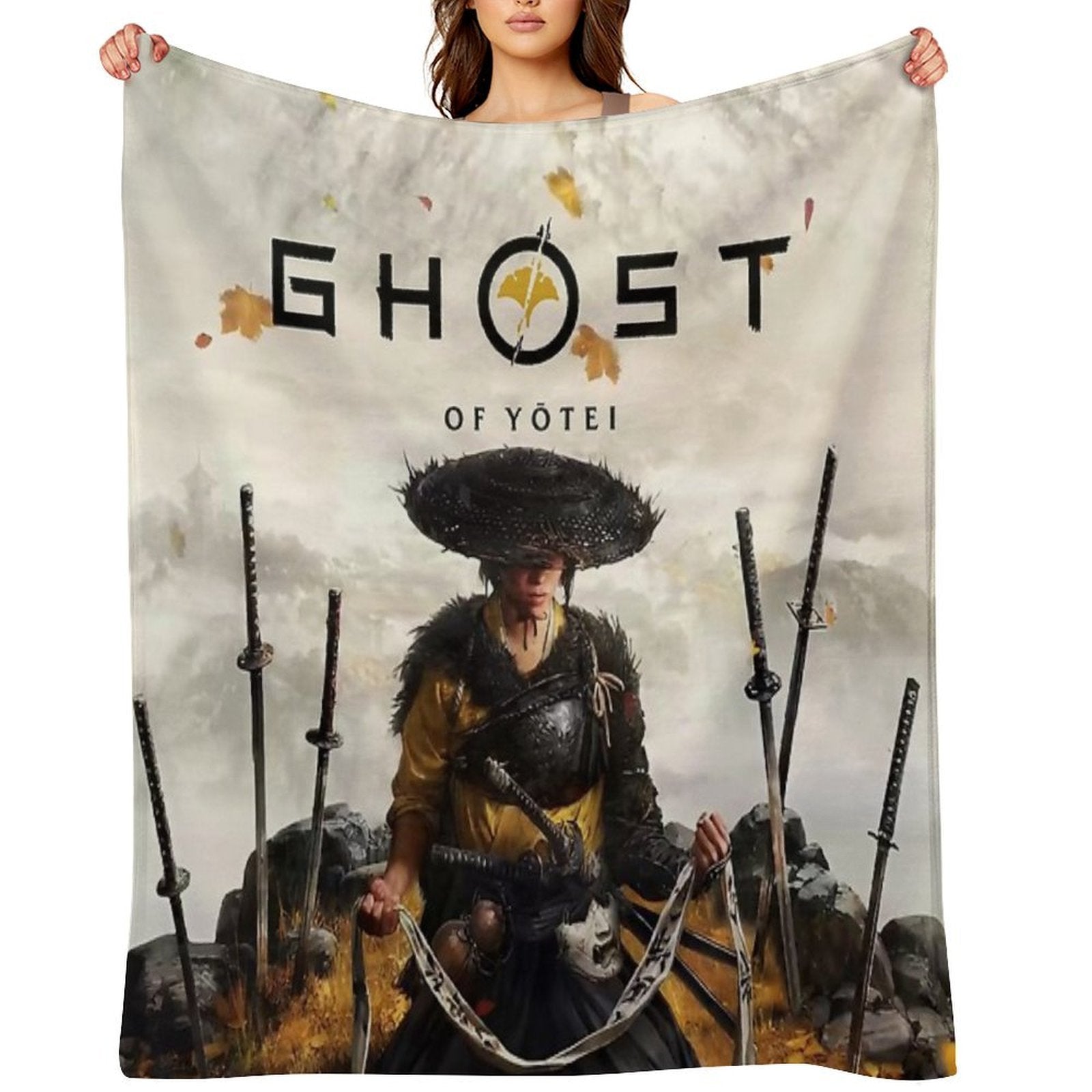 Ghost of Yōtei Video Game Shrink-resistant Throw Blanket