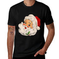 Cool Vintage Christmas Santa Claus Face  Moisture-wicking T-Shirt