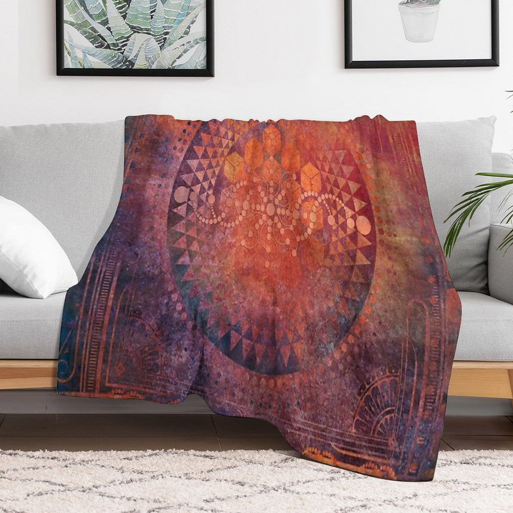 Desert Crop Circle Sustainable Throw Blanket