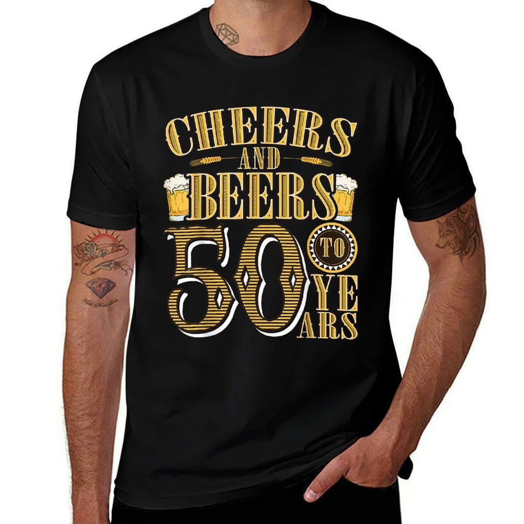 Cheers &amp; Beers to My 50 Years Funny 50th Birthday  Moisture-wicking T-Shirt