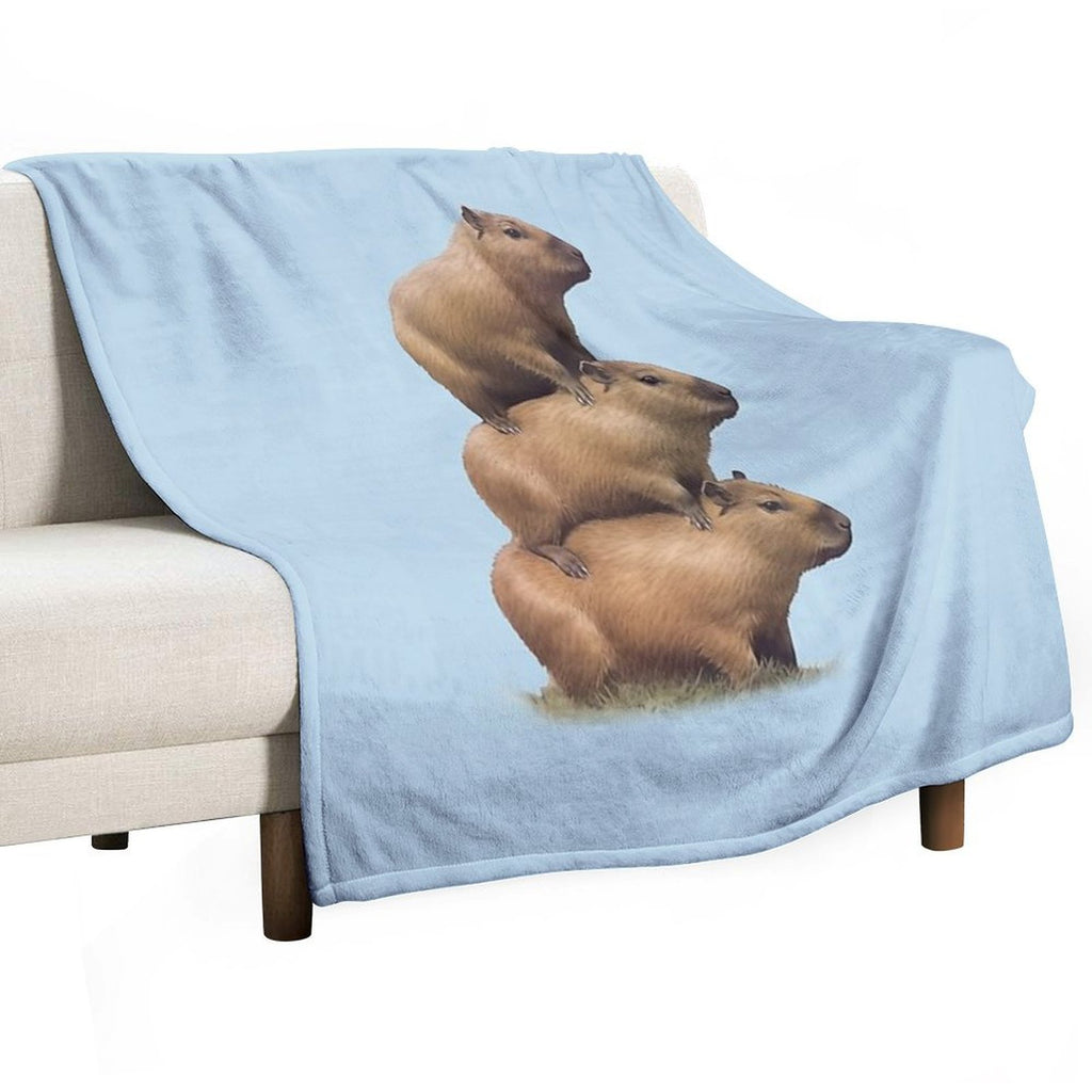 Capybara  Capybara Quick-dry Throw Blanket