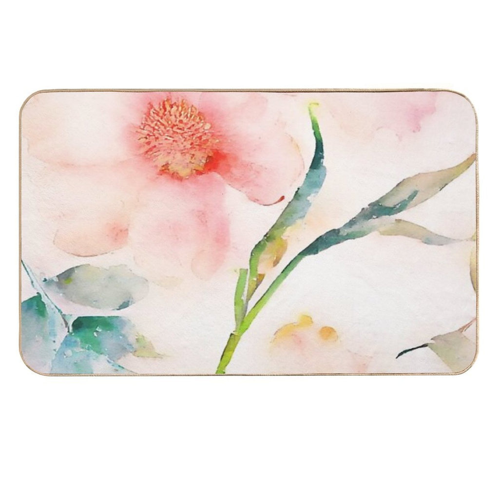 Vintage Floral Painting #1  Pet-Safe Bath Mat