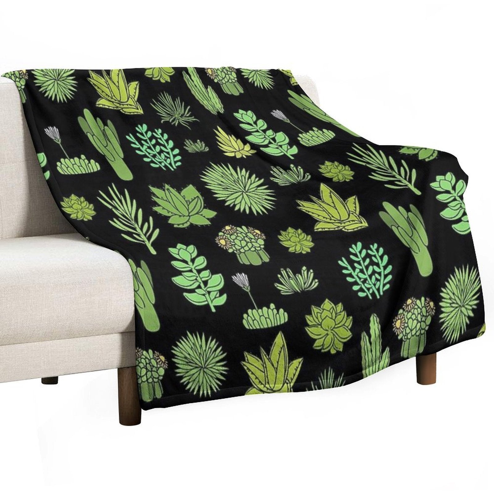 Succulents And Cactus. For Cacti Plant Lover Versatility Throw Blanket