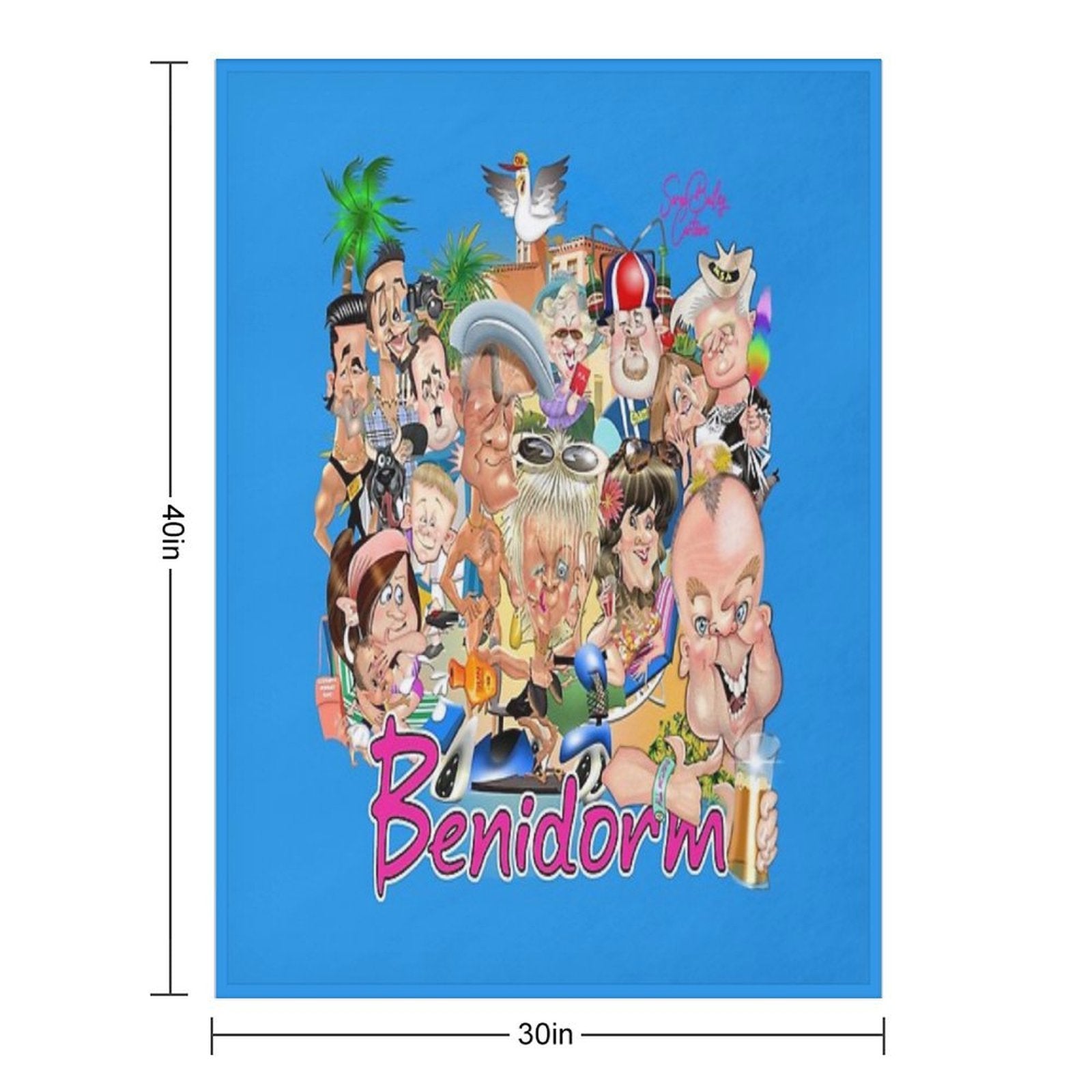 Benidorm! Plush Throw Blanket