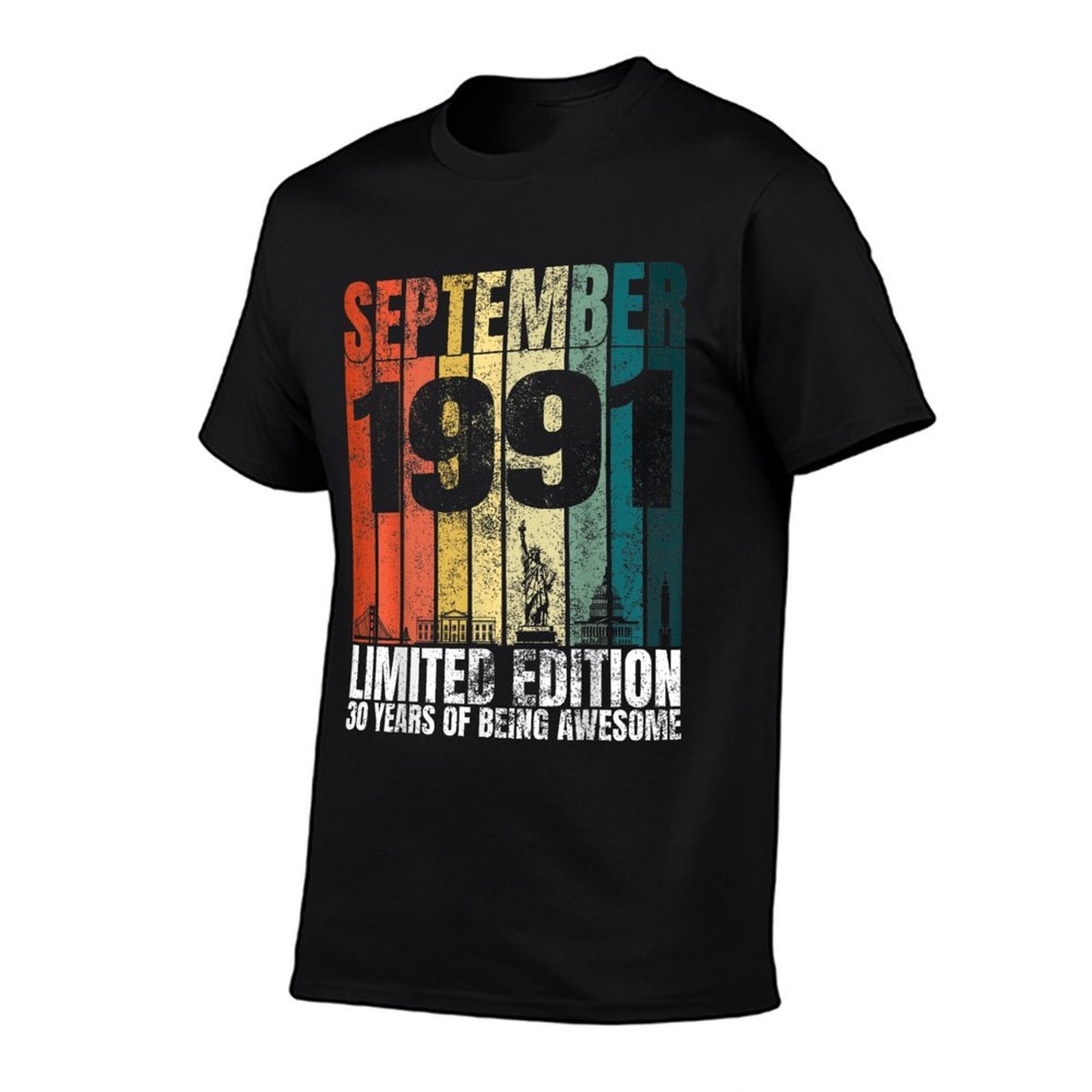 Vintage September 1991 Bday Graphic 30 Years 30th Birthday  Moisture-wicking T-Shirt