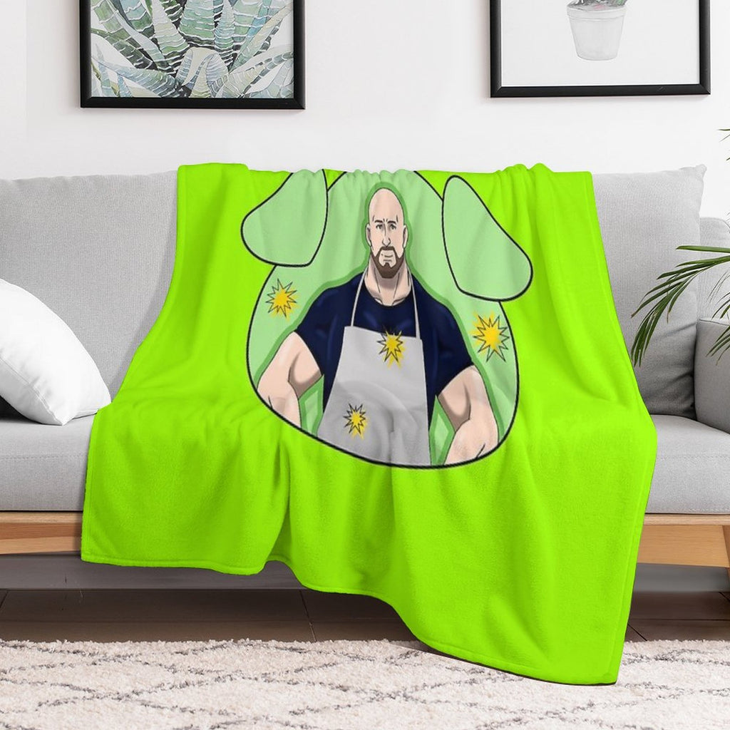 Chef at The Oinky Doink Cafe Travel-friendly Throw Blanket