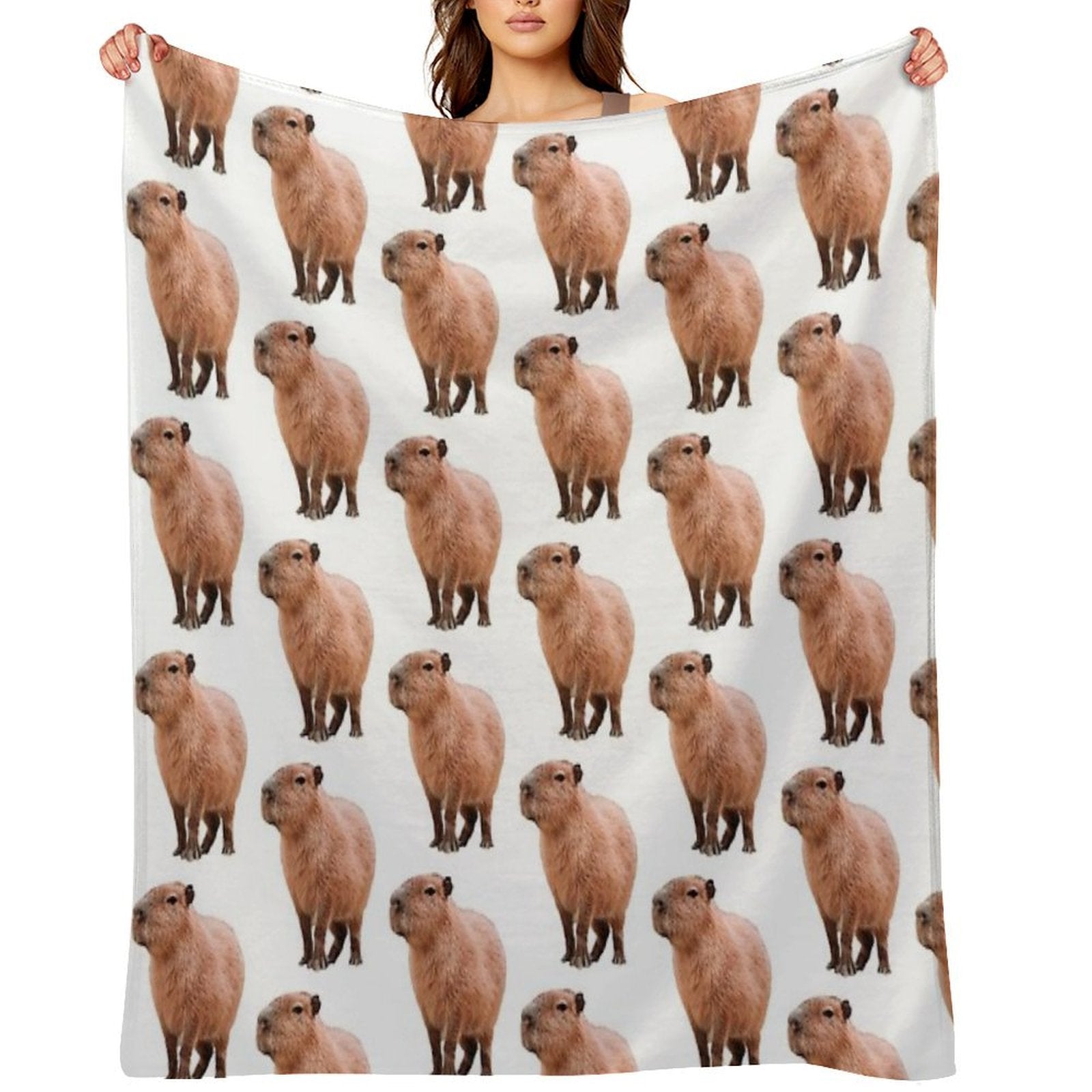 Cute Capybara Compact Throw Blanket
