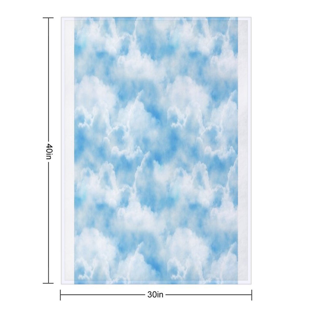 Clouds Print Shrink-resistant Throw Blanket