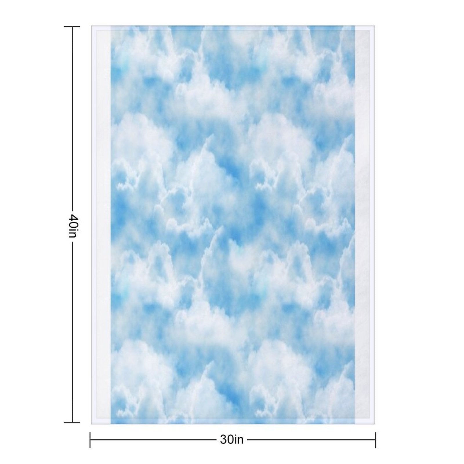 Clouds Print Shrink-resistant Throw Blanket