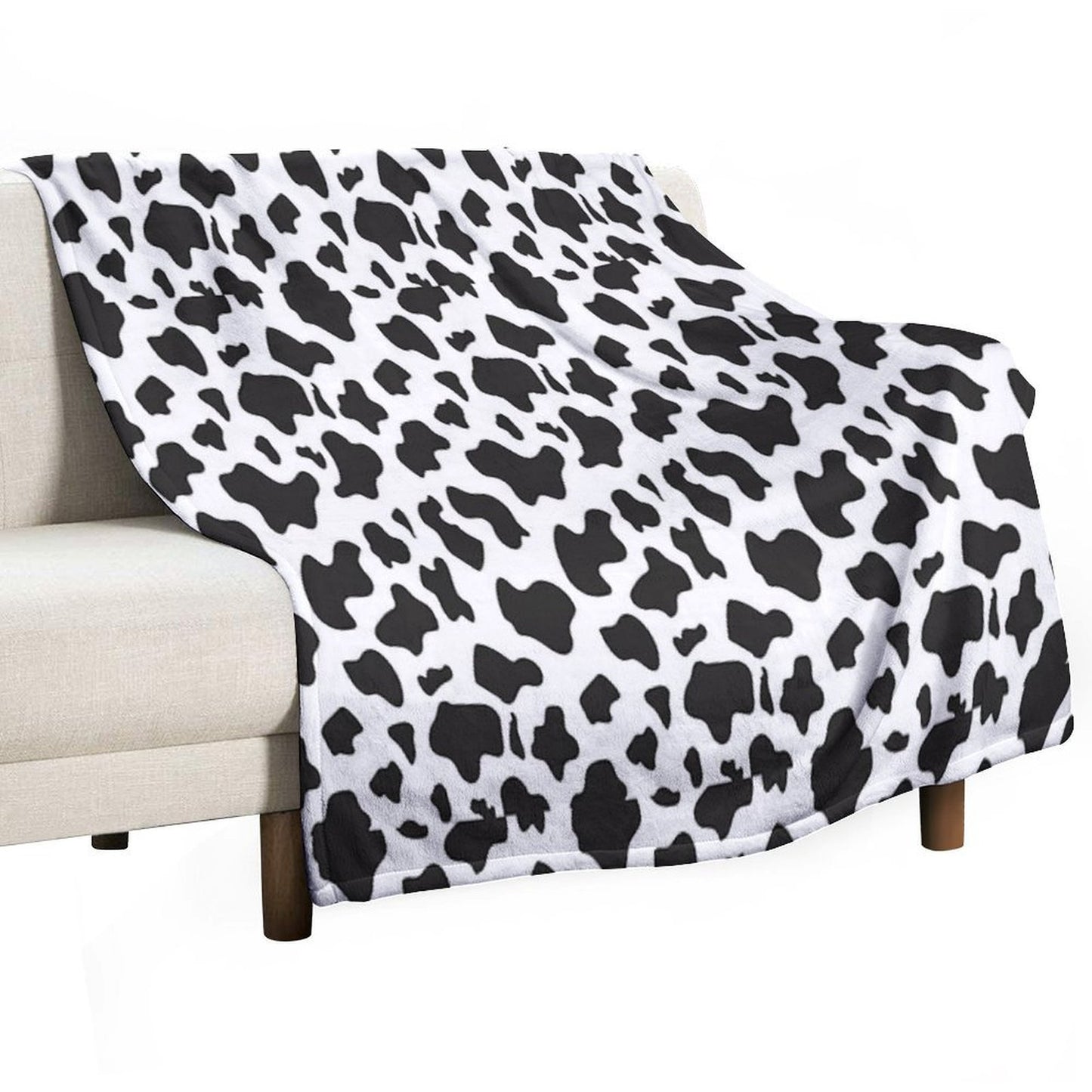Cow Print Easy Care Throw Blanket