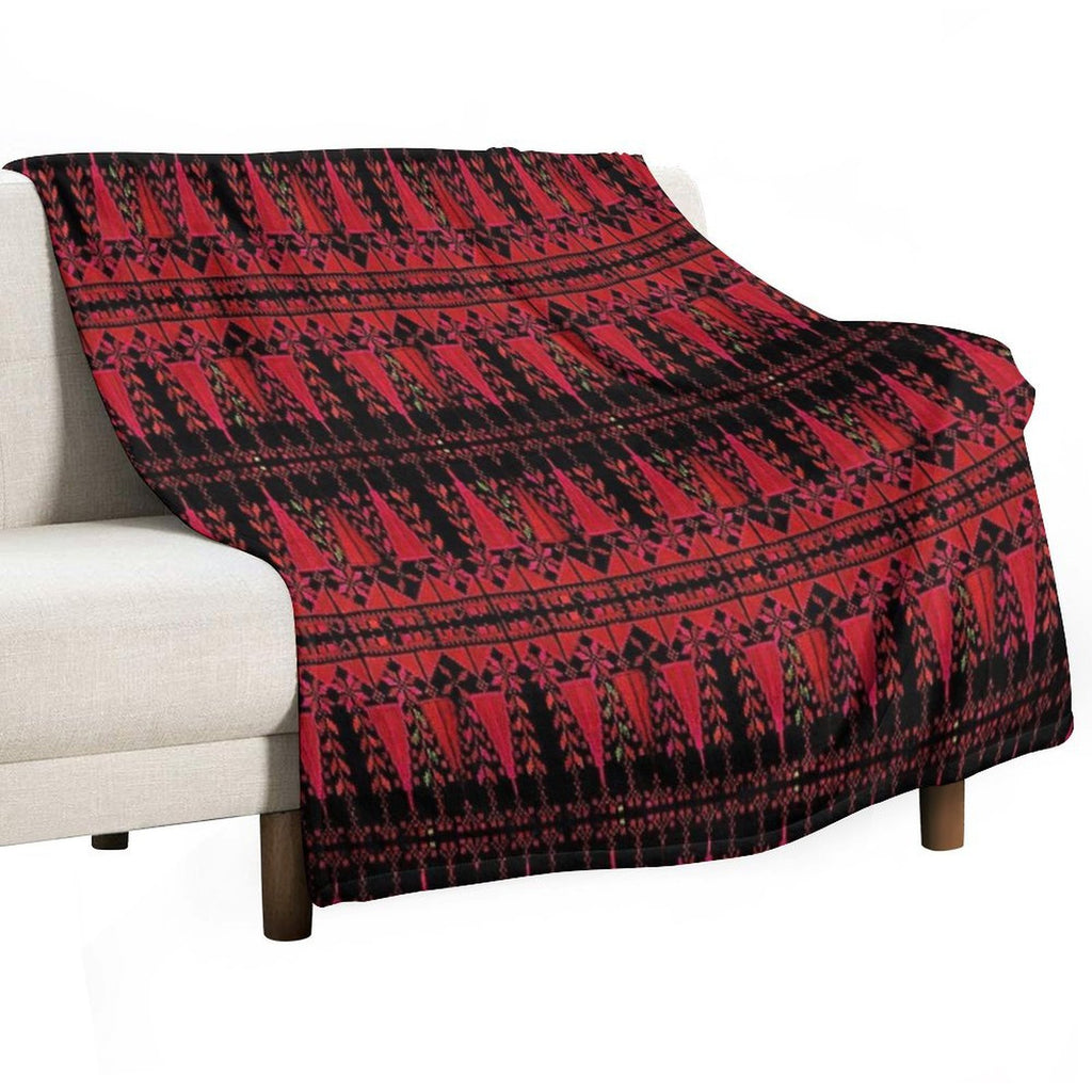 Palestinian Red Trees Durable Throw Blanket