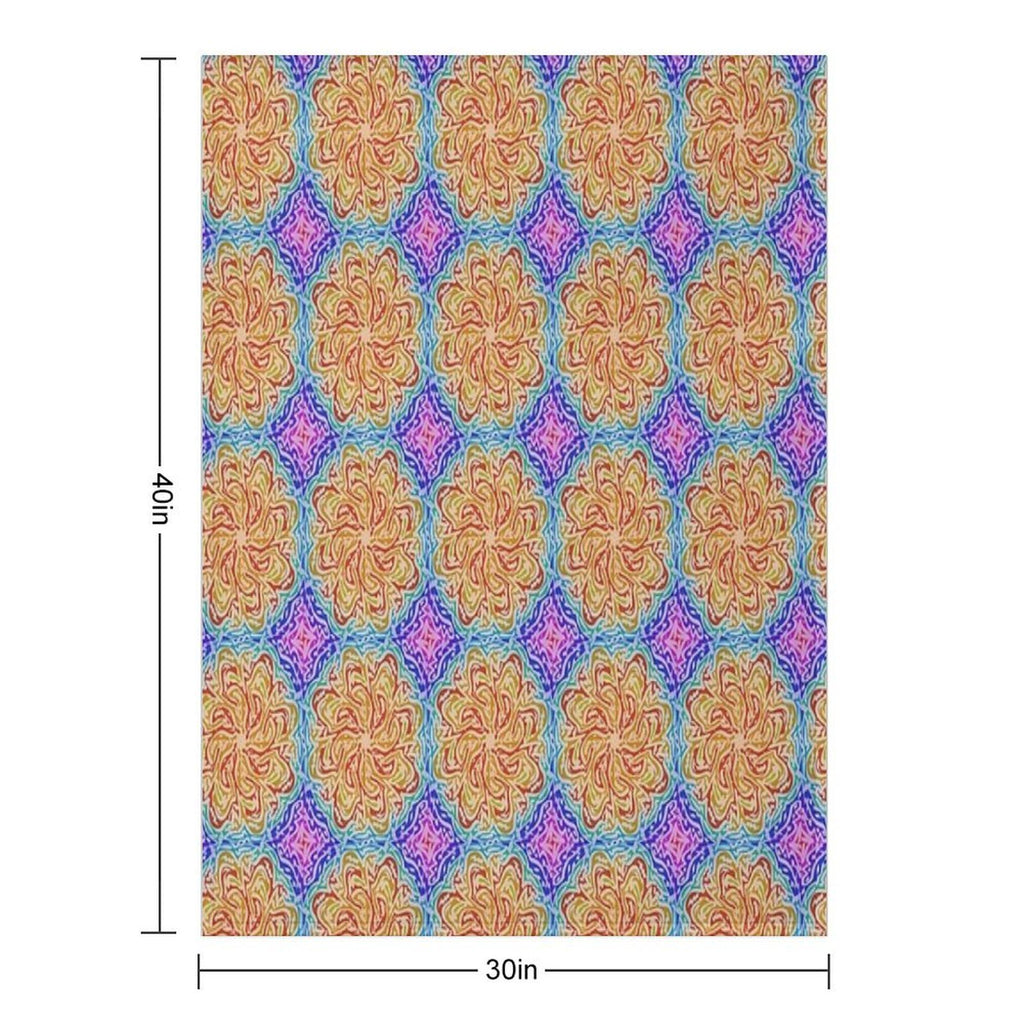 Rainbow Mandela Easy Care Throw Blanket