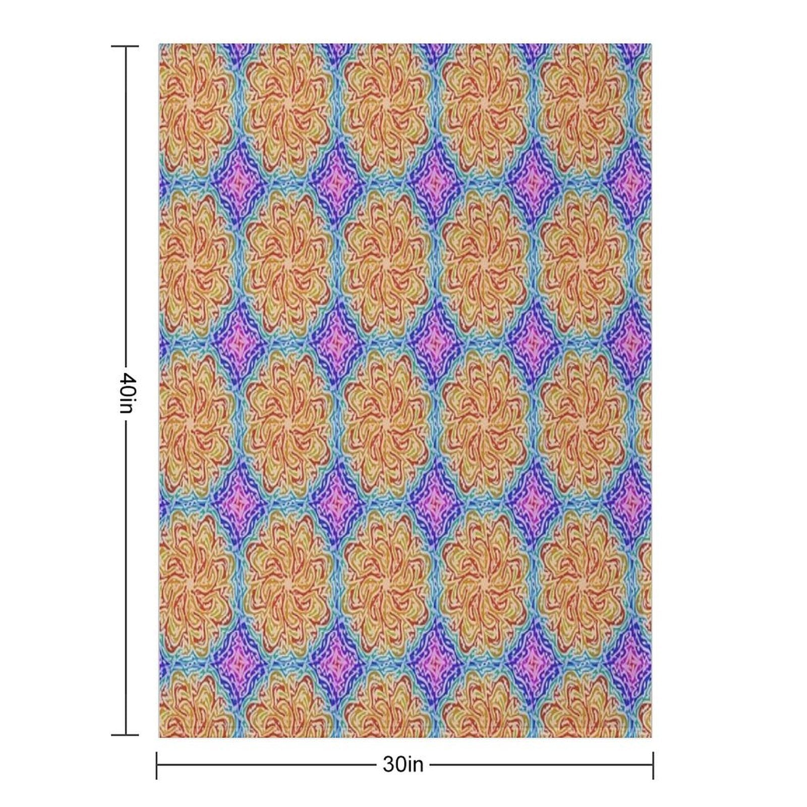 Rainbow Mandela Easy Care Throw Blanket