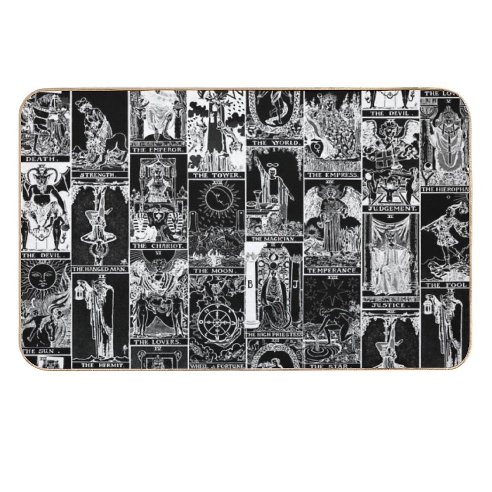 The Major Arcana of Tarot Patchwork  Pet-Safe Bath Mat