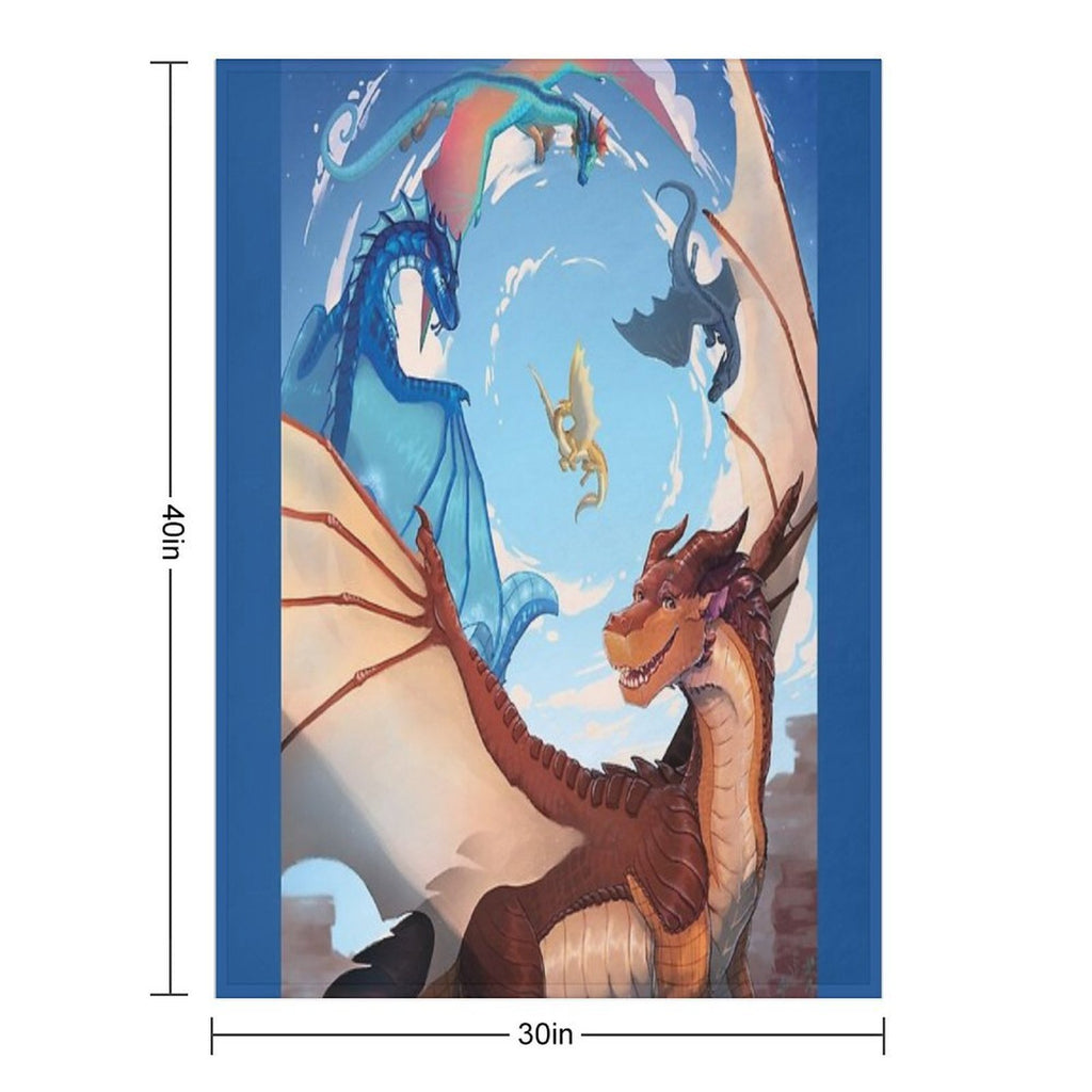 Wings of Fire - Clay And The Dragonets of Destiny Shrink-resistant Throw Blanket