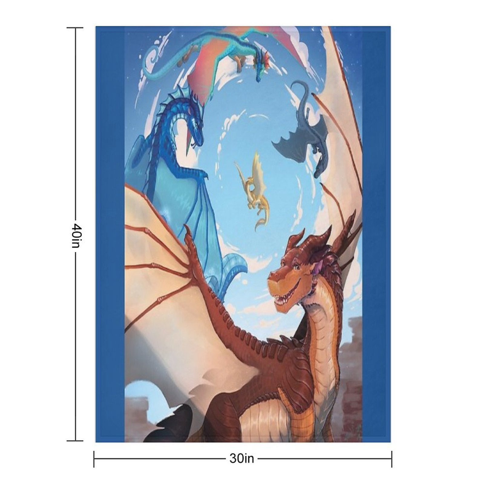 Wings of Fire - Clay And The Dragonets of Destiny Shrink-resistant Throw Blanket