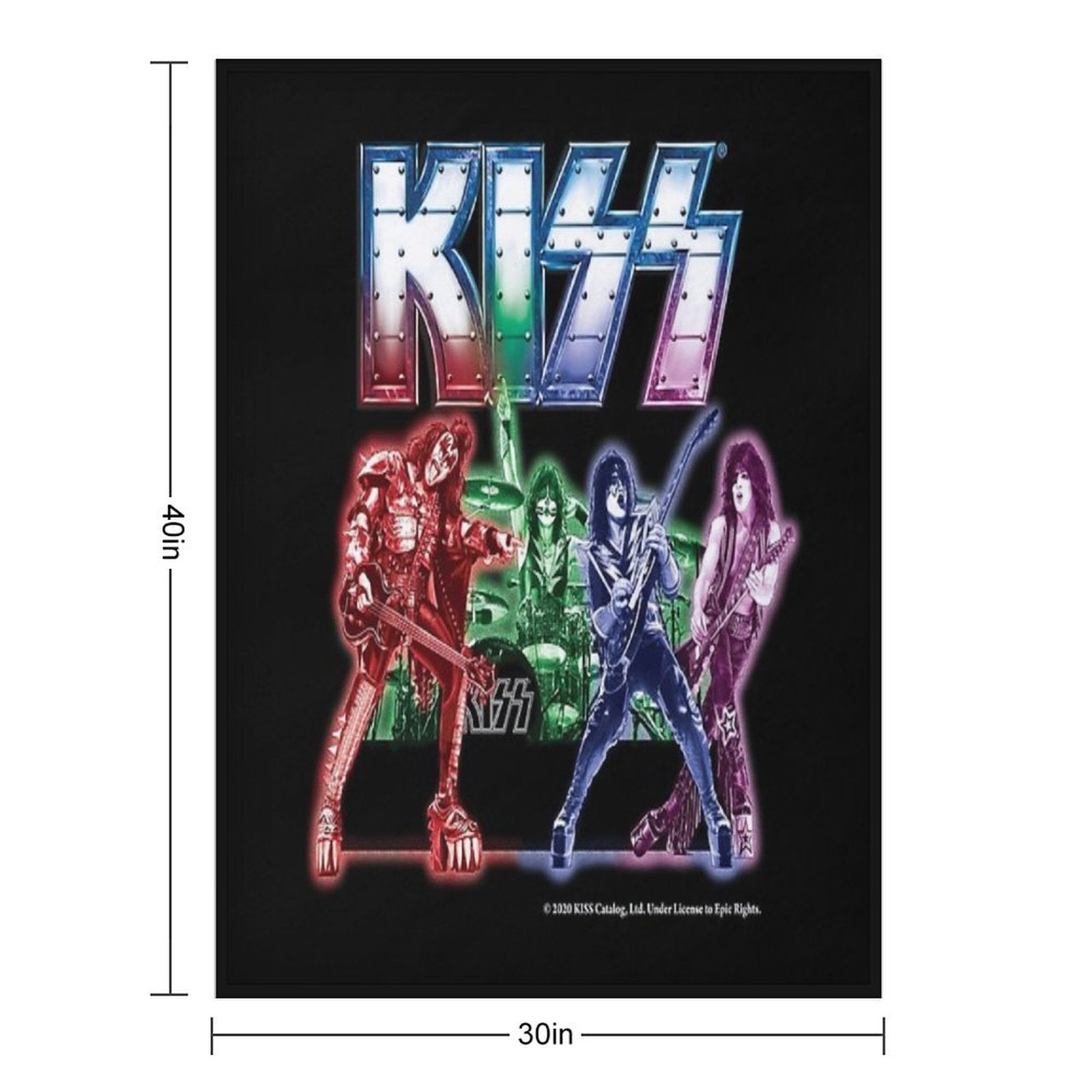 KISS Band Machine-washable Throw Blanket
