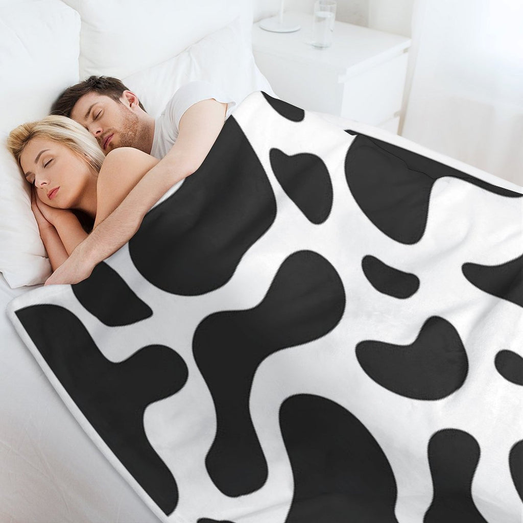 Cow Pattern Plush Throw Blanket