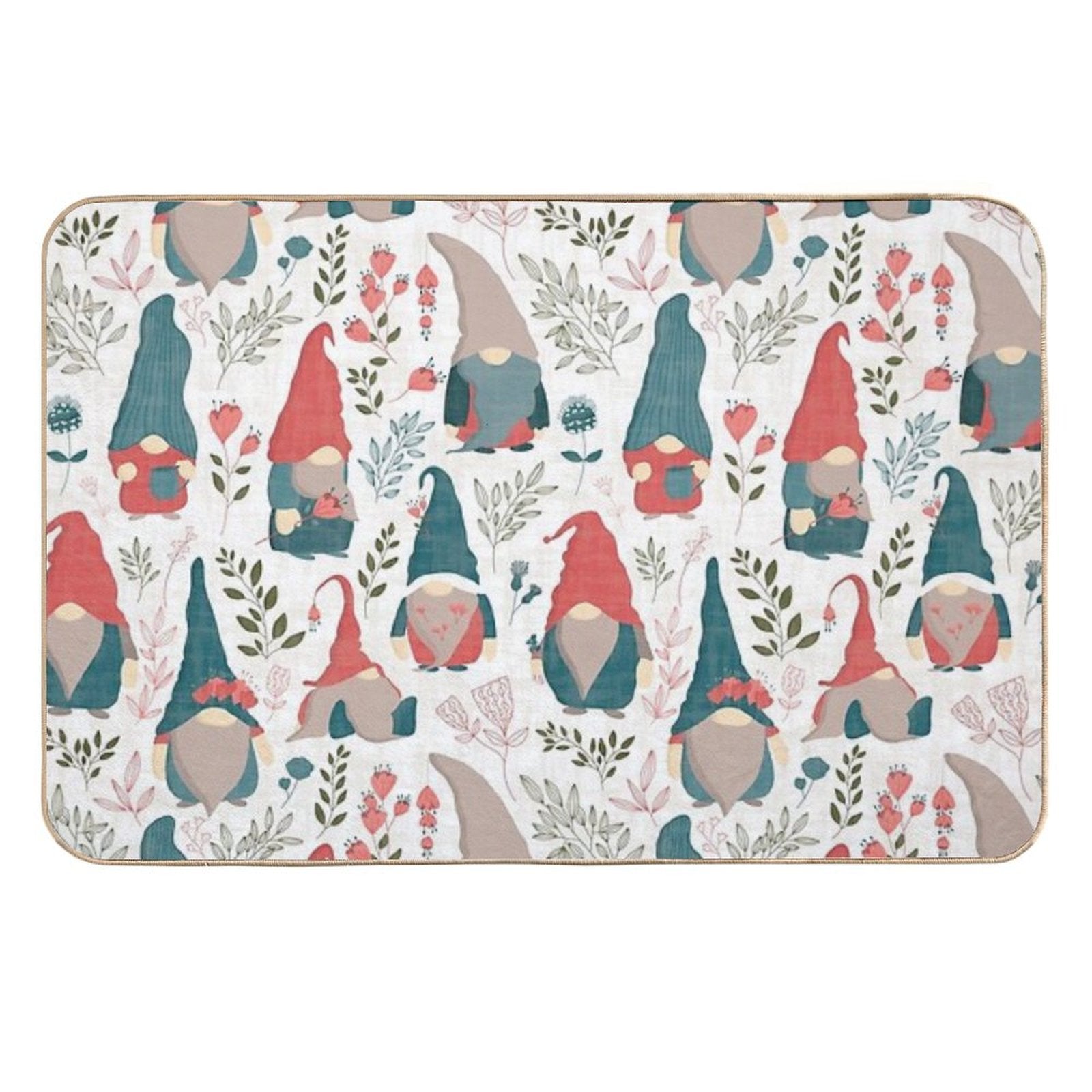 Floral Gnomes  Toxin-Free Bath Mat