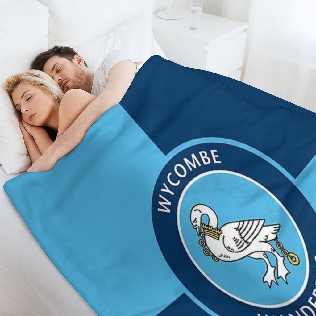 Wycombe Wanderers FC Logo - Squares Comfort Throw Blanket